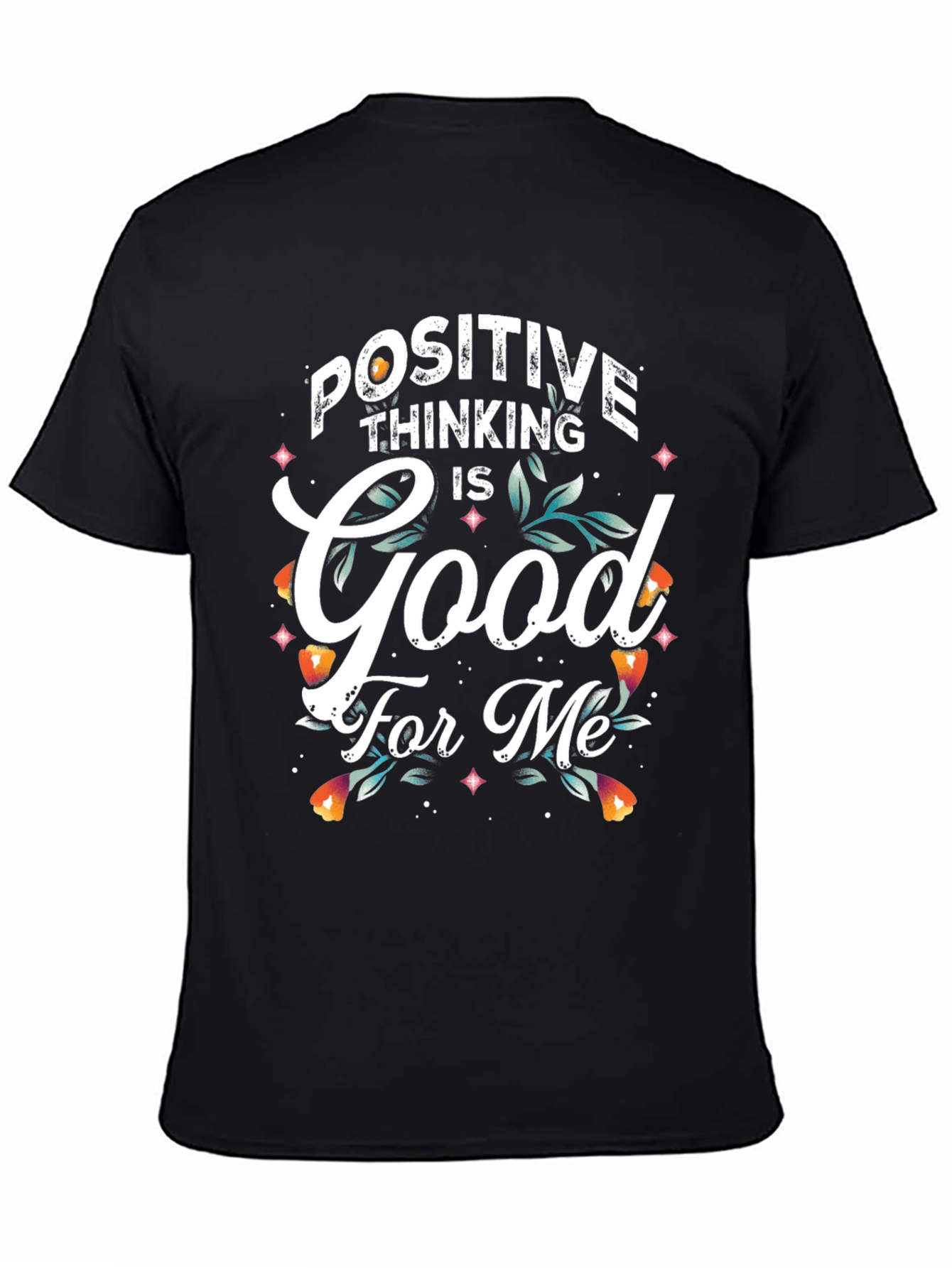 Positive Thinking Graphic Tee - Black