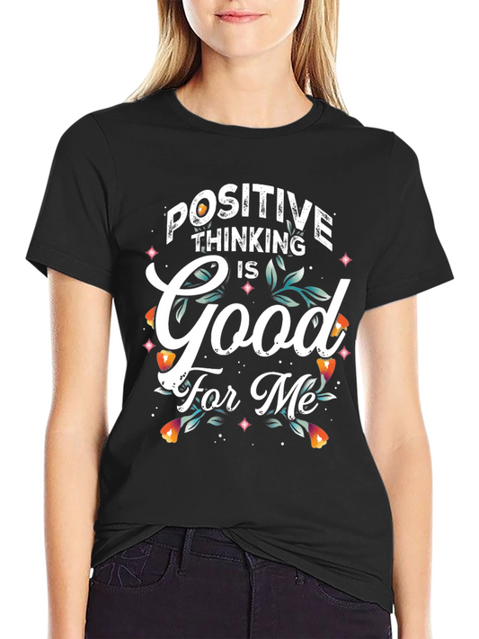 Positive Thinking Graphic Tee - Black