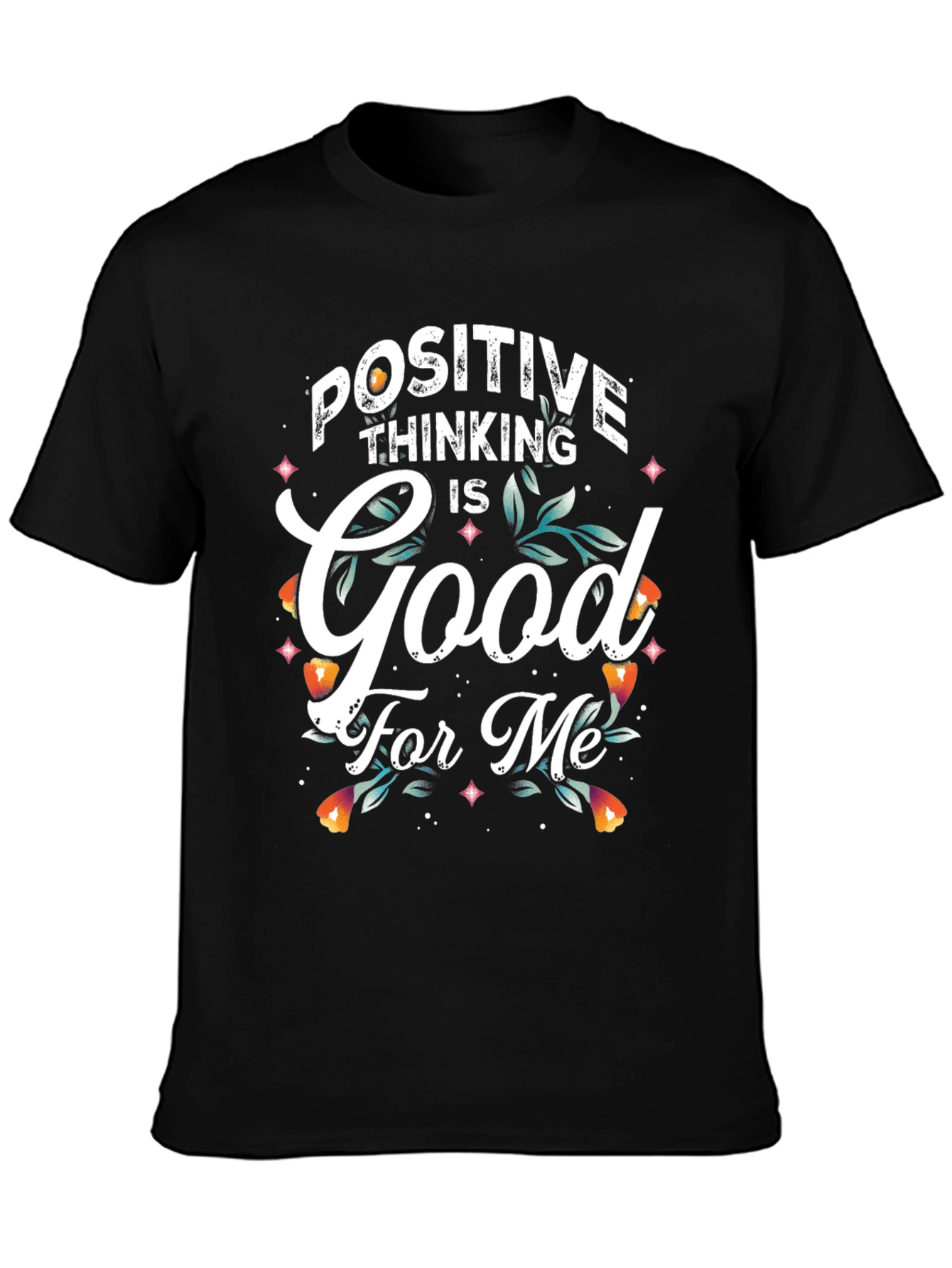 Positive Thinking Graphic Tee - Black