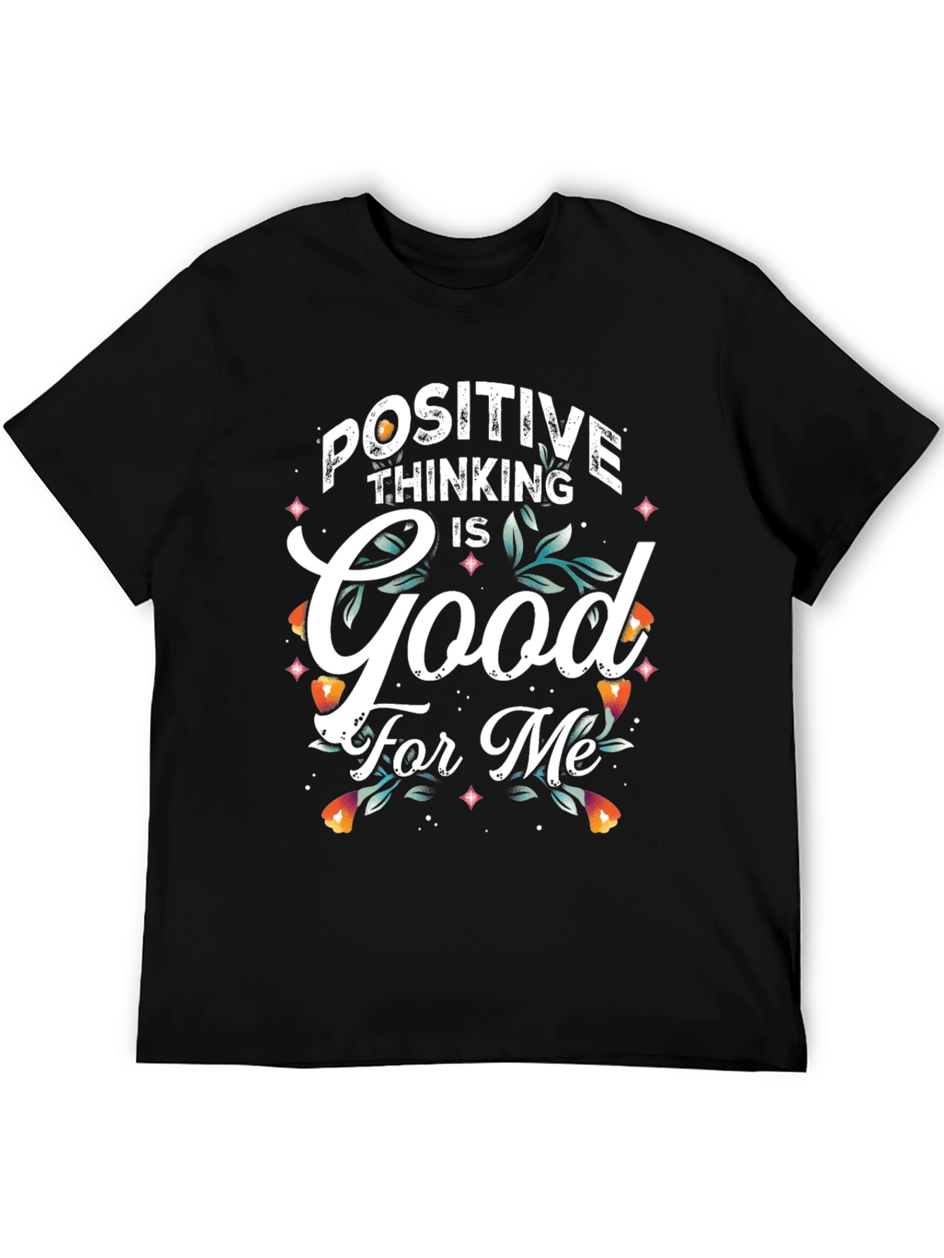Positive Thinking Graphic Tee - Black
