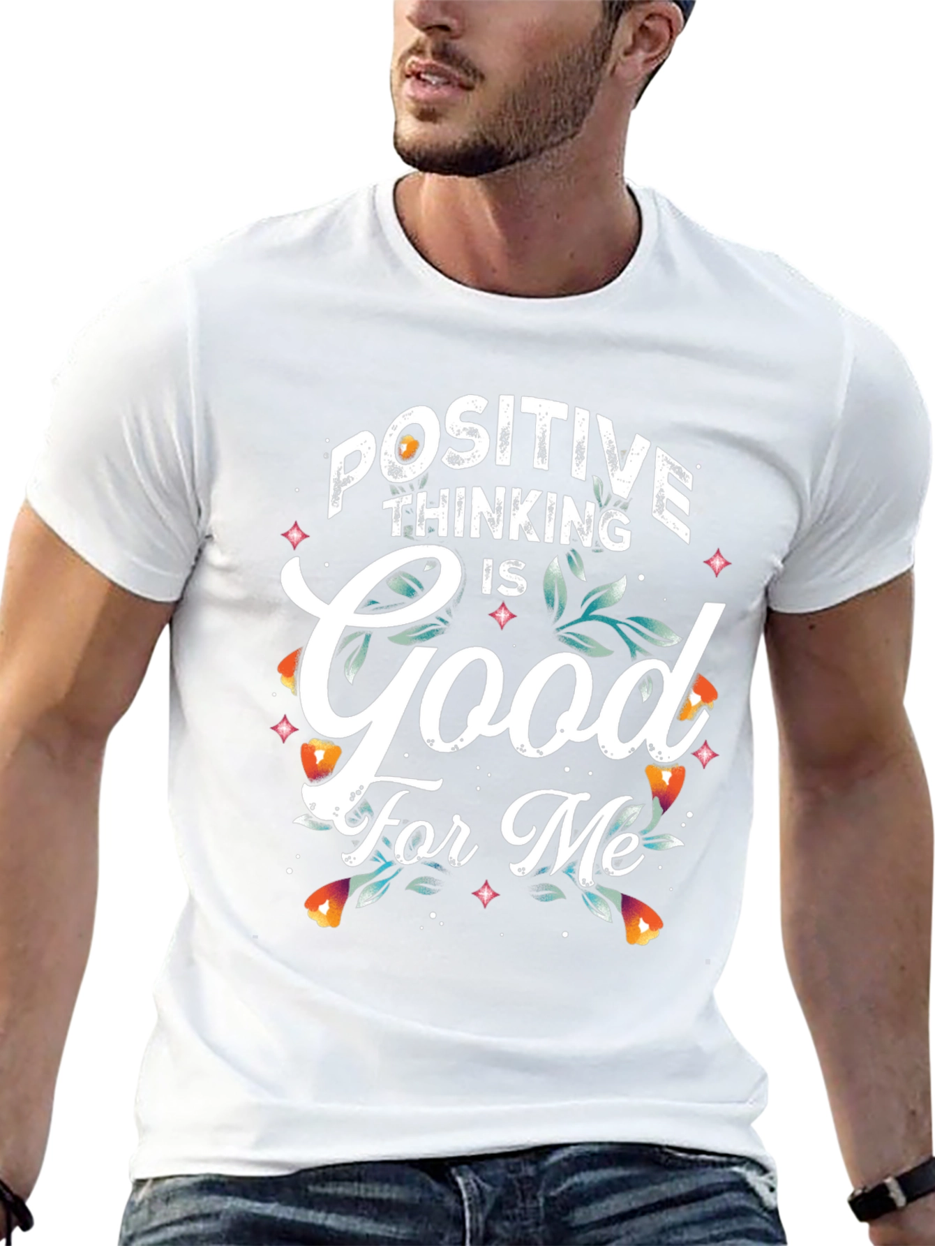 Positive Thinking Graphic Tee - Black