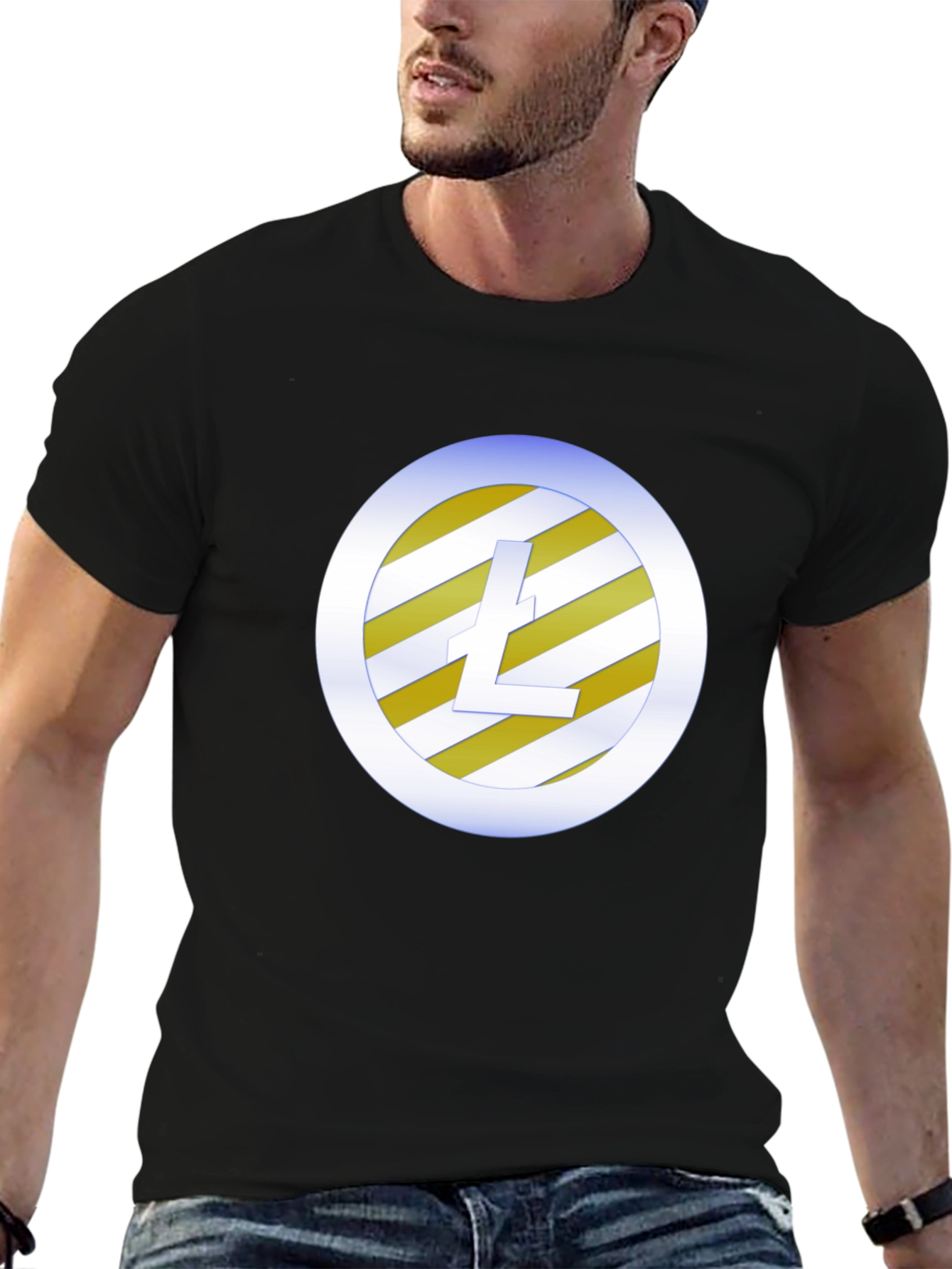 Litecoin Logo Black T-Shirt