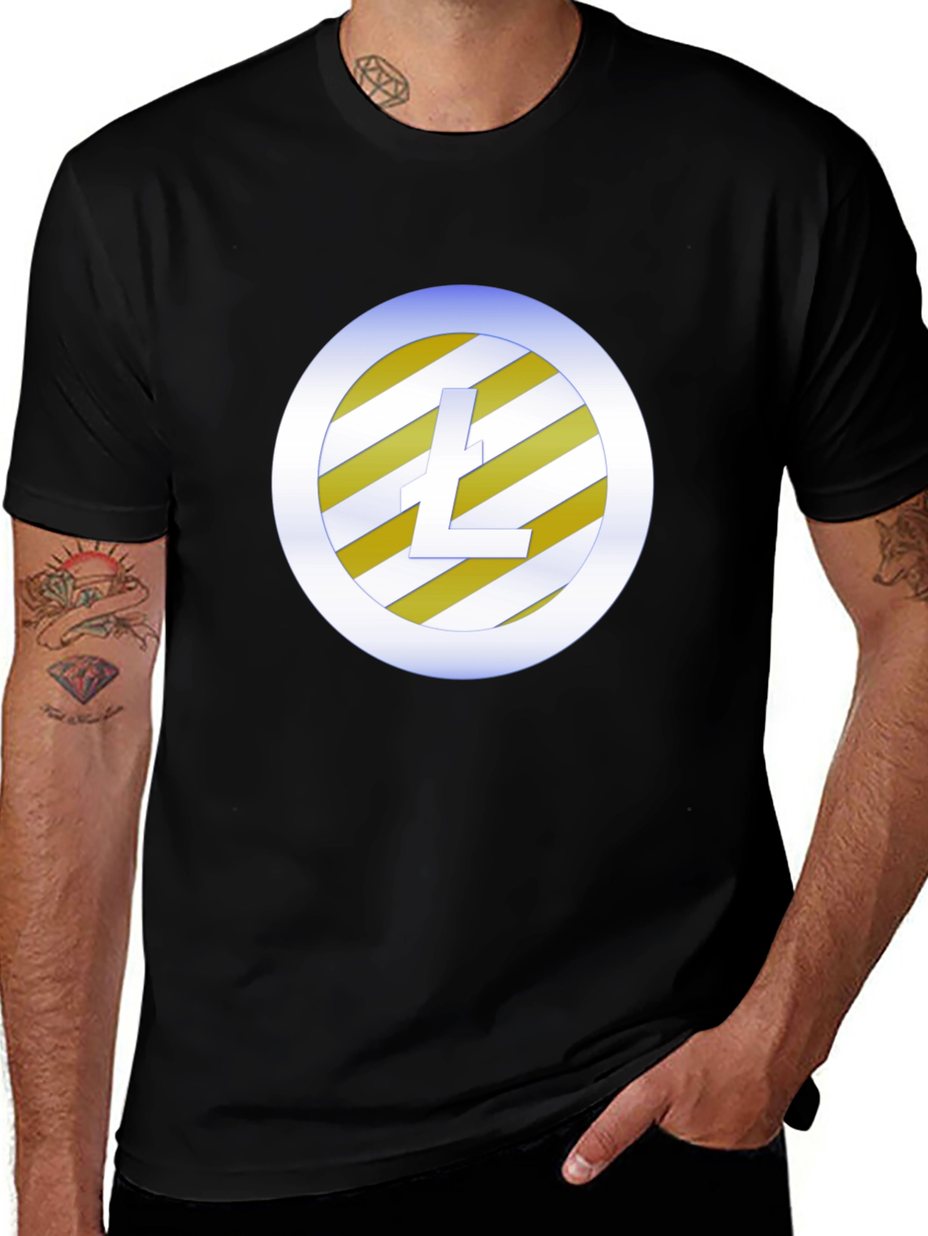 Litecoin Logo Black T-Shirt