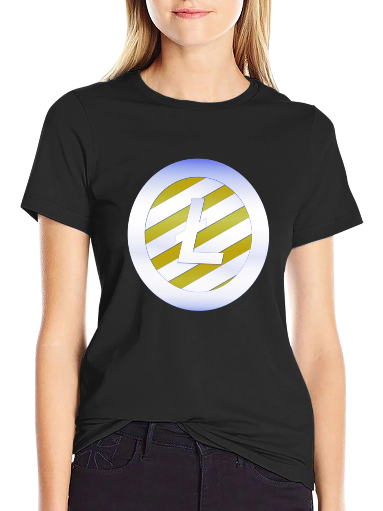 Litecoin Logo Black T-Shirt