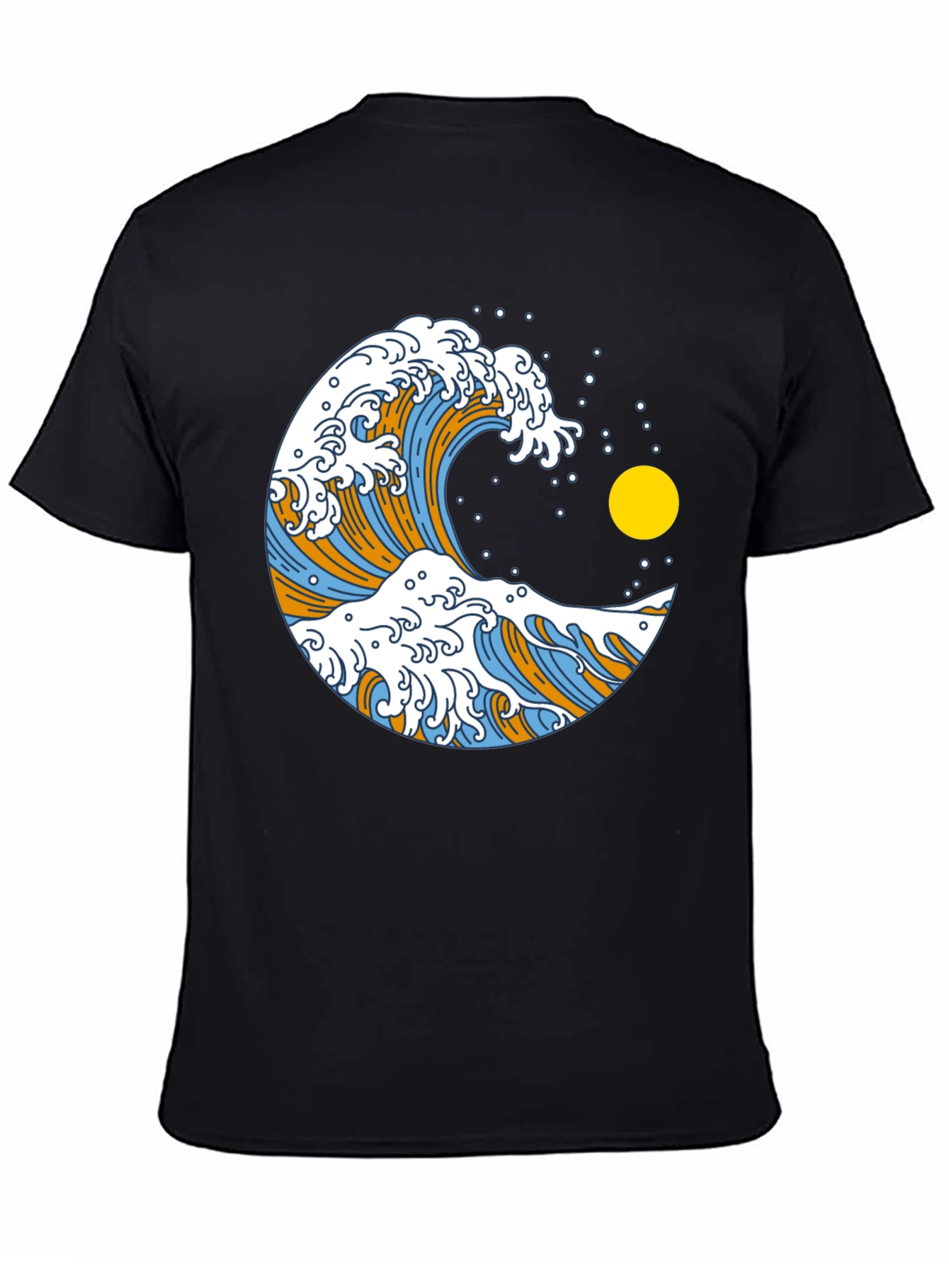 Great Wave Graphic Black T-Shirt