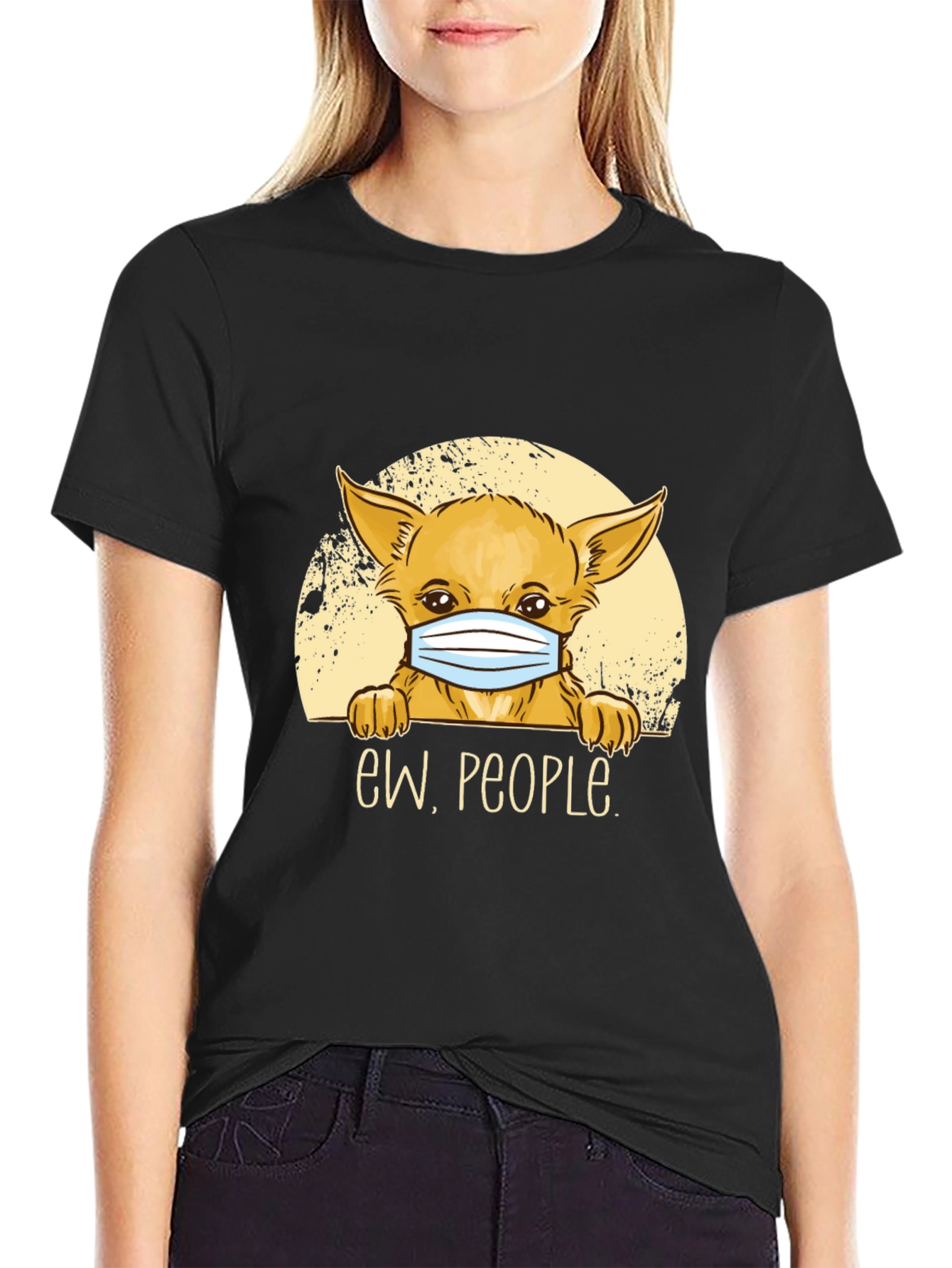 Ew People Dog Graphic Tee - Black