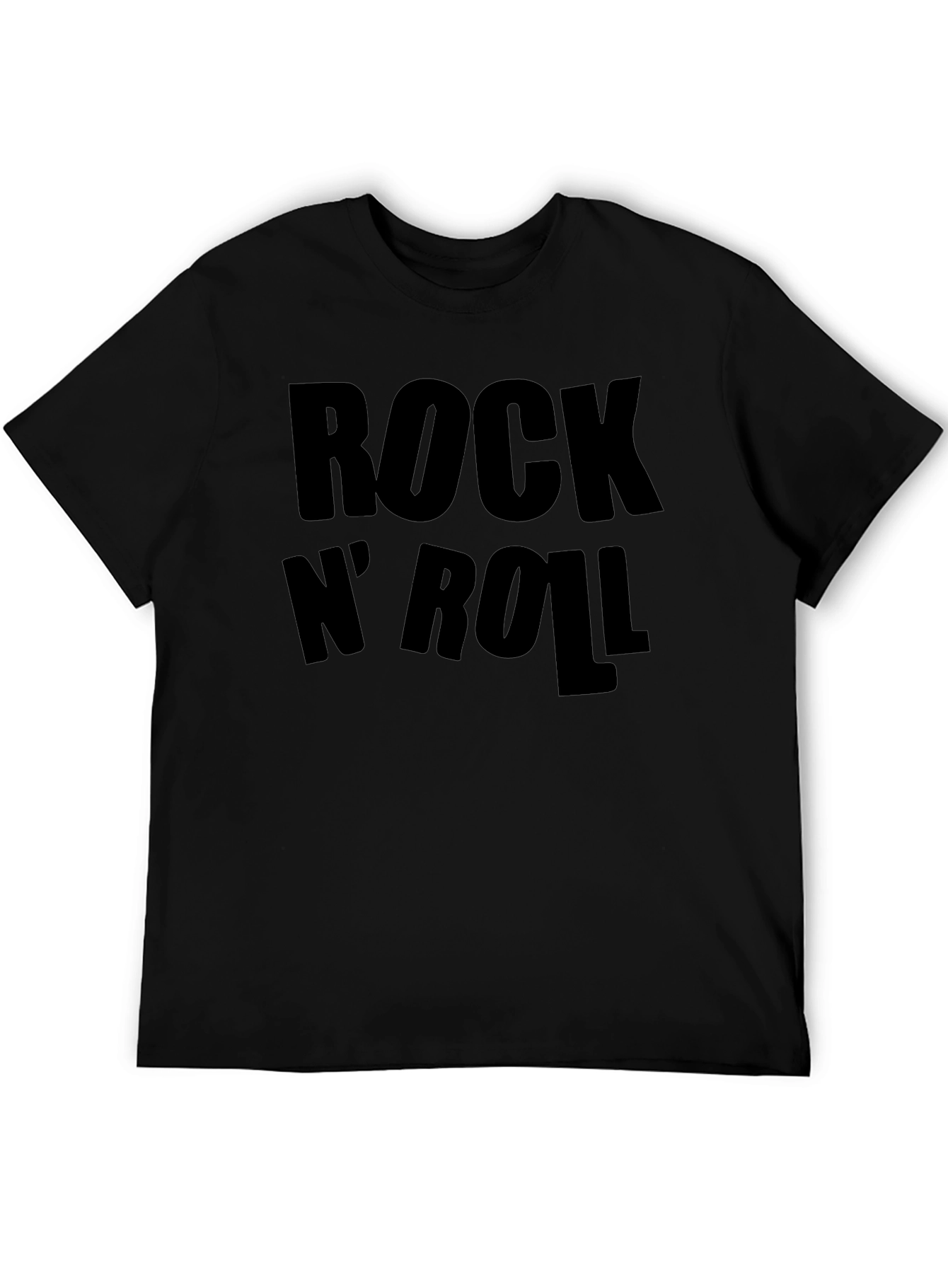 Rock N Roll Black Graphic T-Shirt