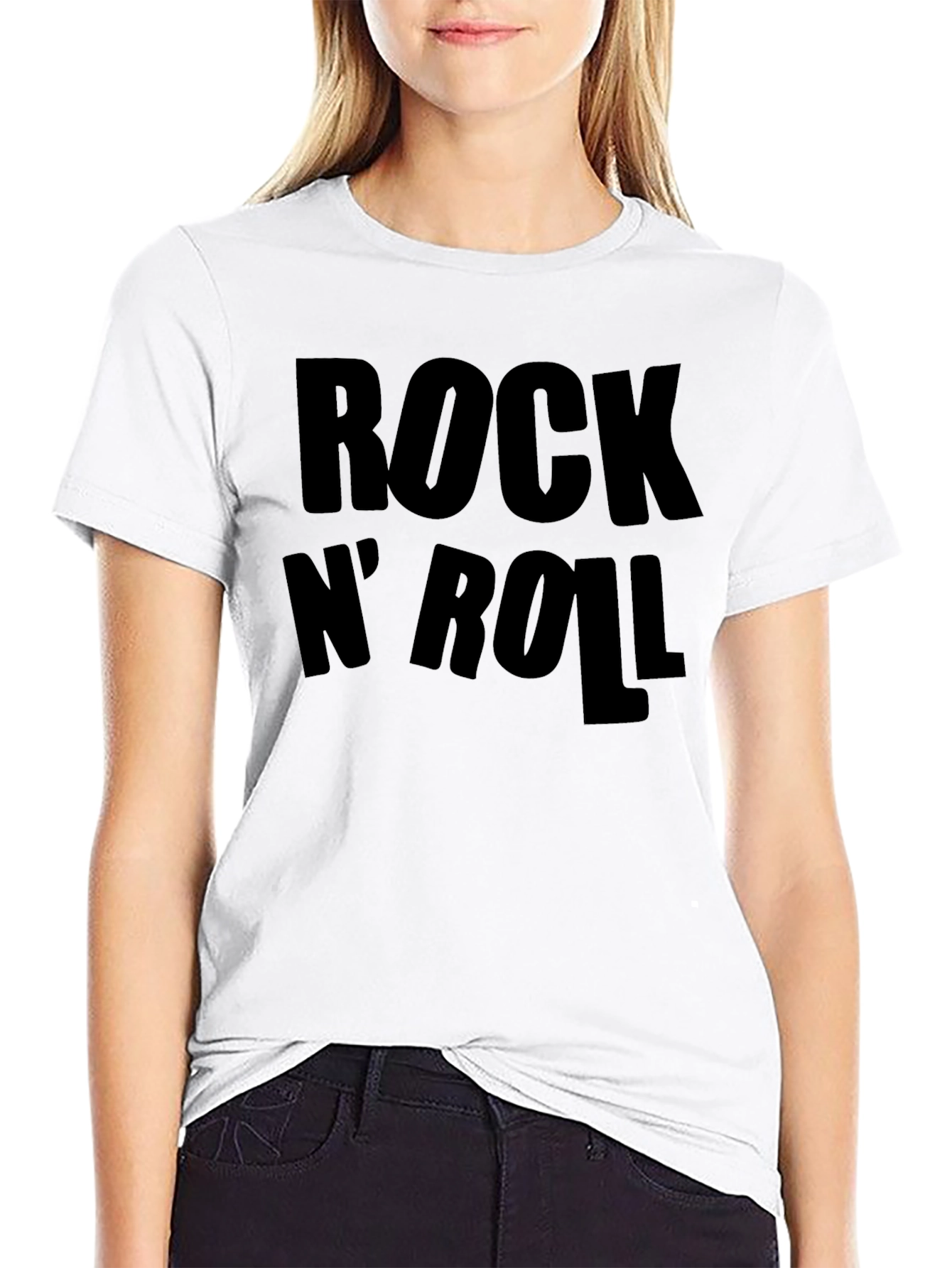 Rock N Roll Black Graphic T-Shirt