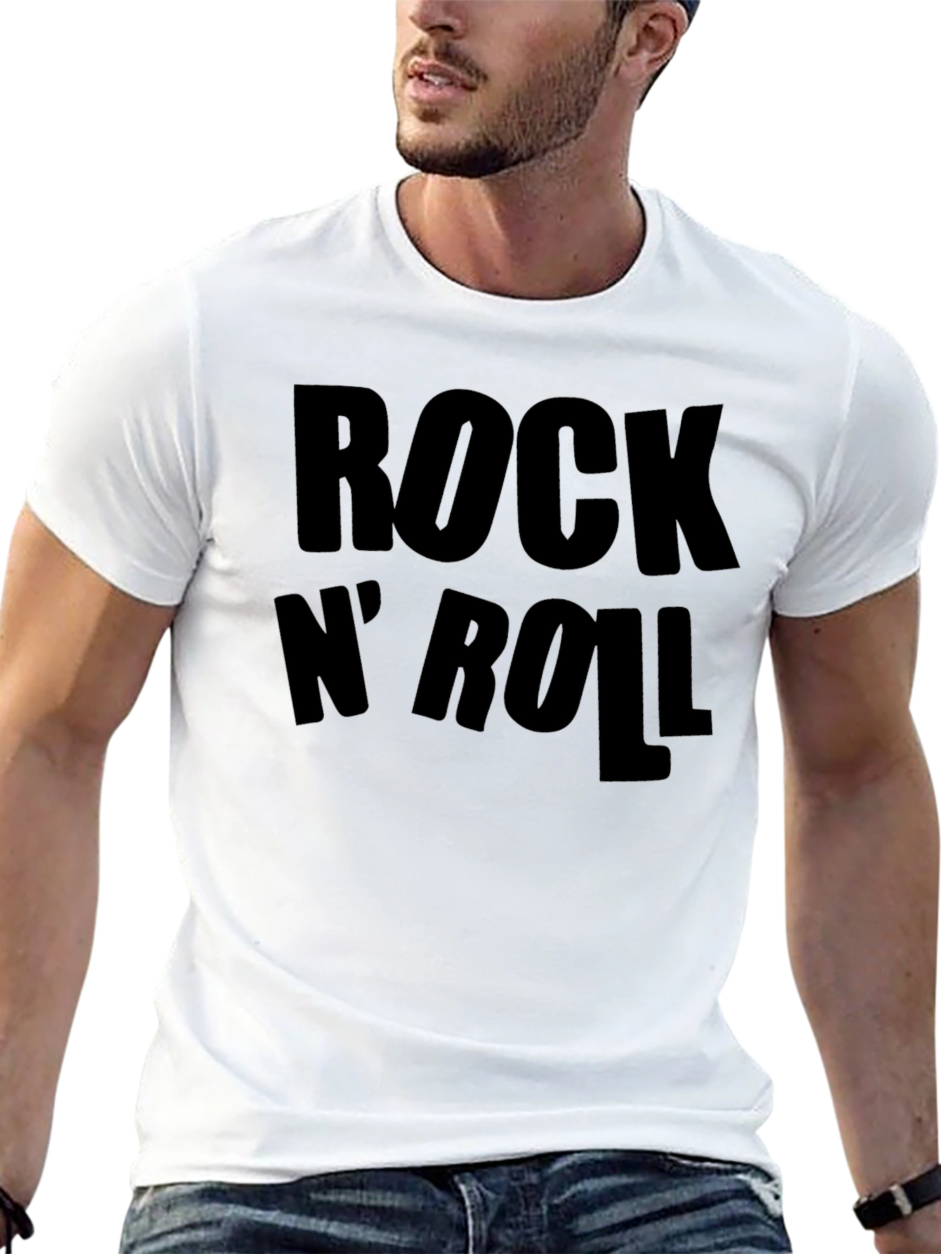 Rock N Roll Black Graphic T-Shirt