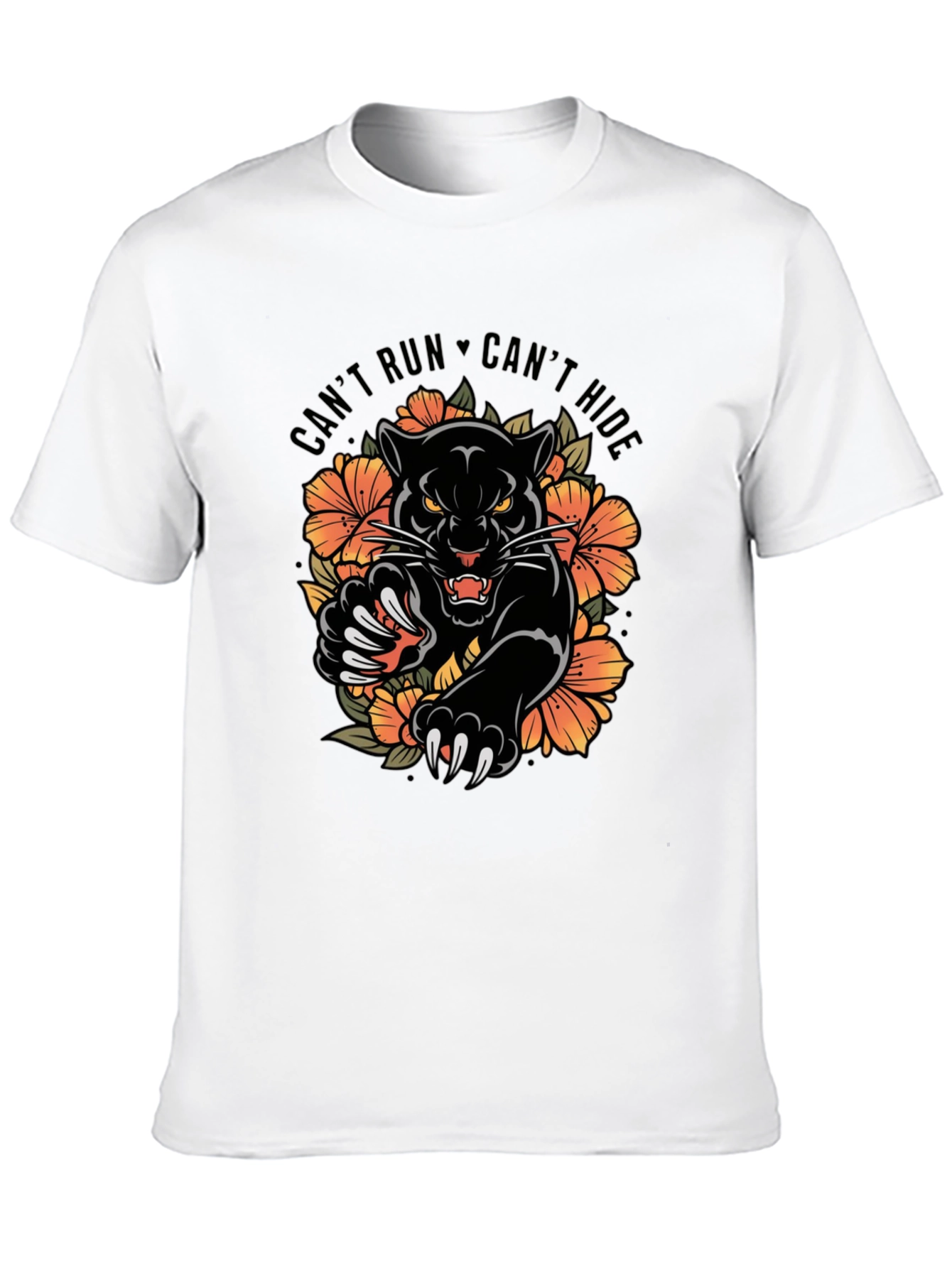 Black Panther Graphic Tee - Cant Run Cant Hide