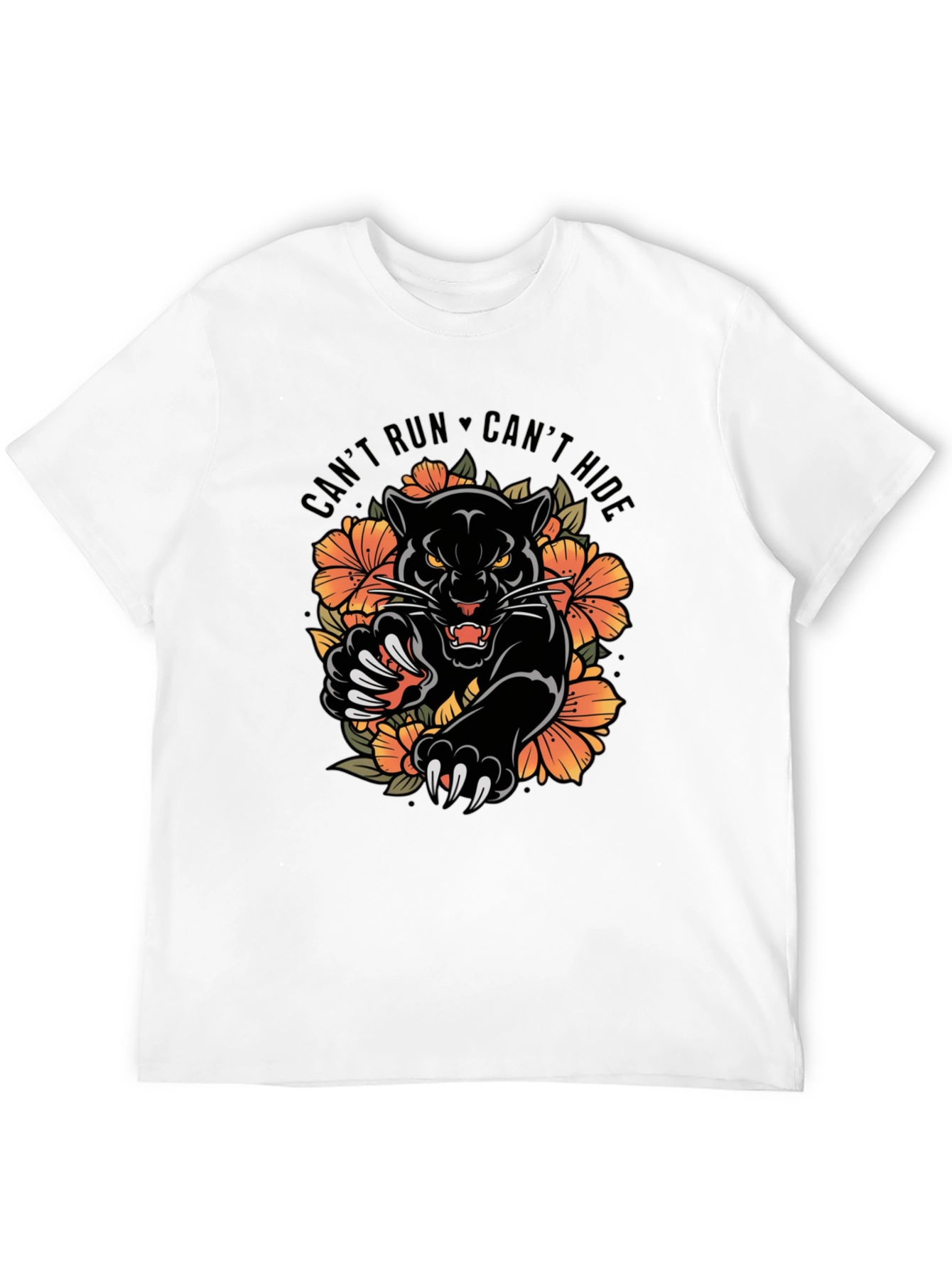 Black Panther Graphic Tee - Cant Run Cant Hide
