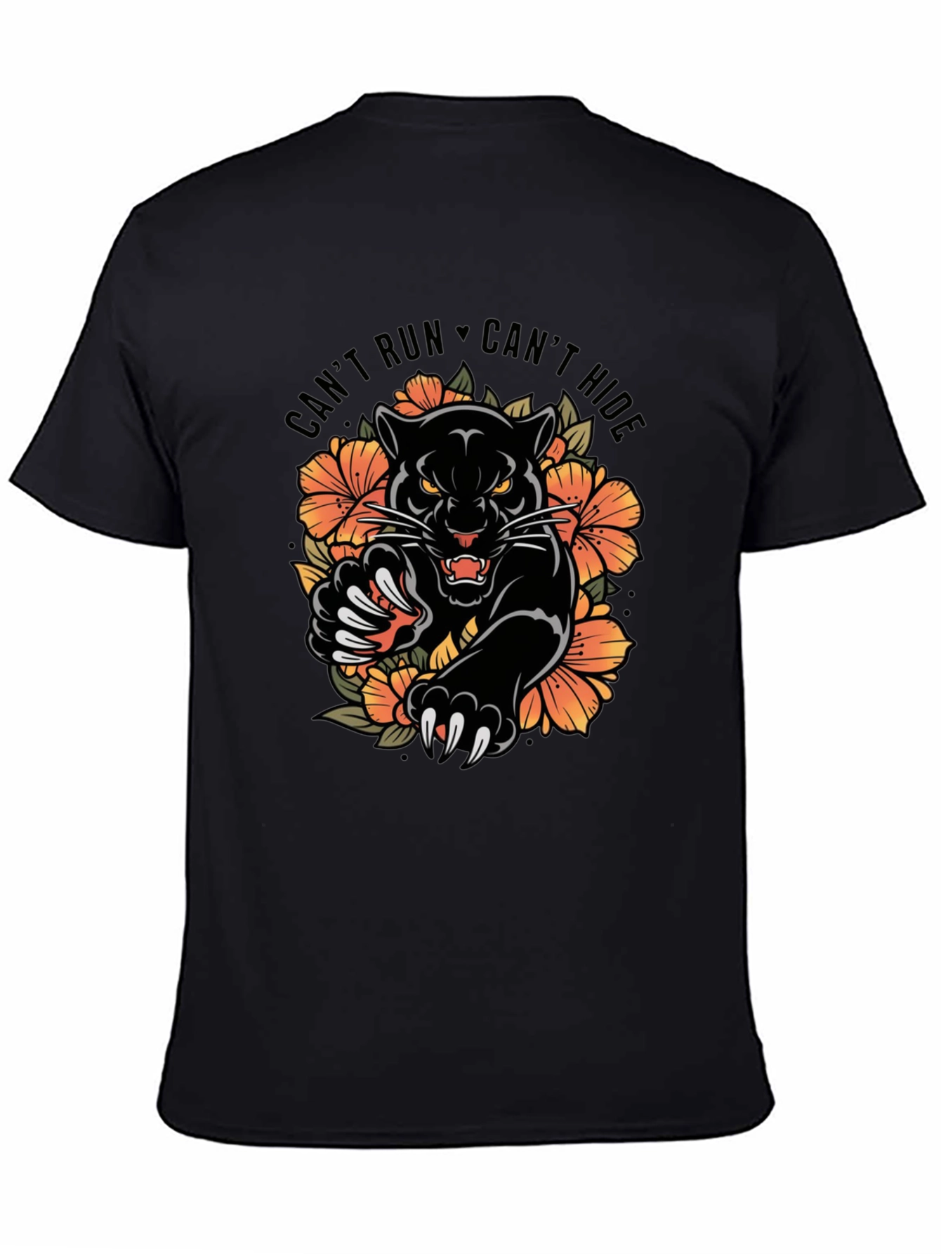 Black Panther Graphic Tee - Cant Run Cant Hide