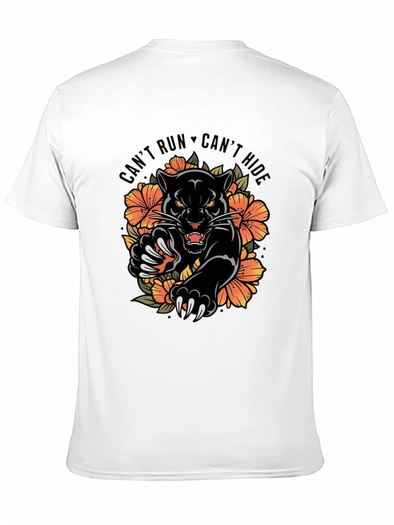Black Panther Graphic Tee - Cant Run Cant Hide