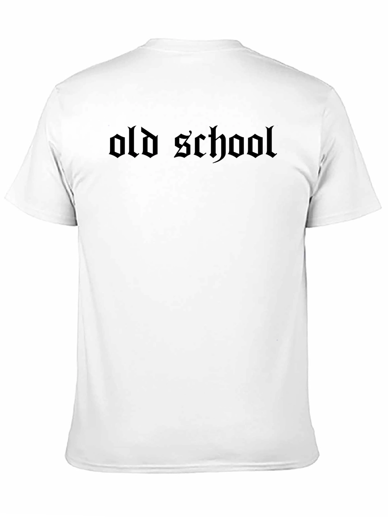 Old School Gothic Text Black T-Shirt