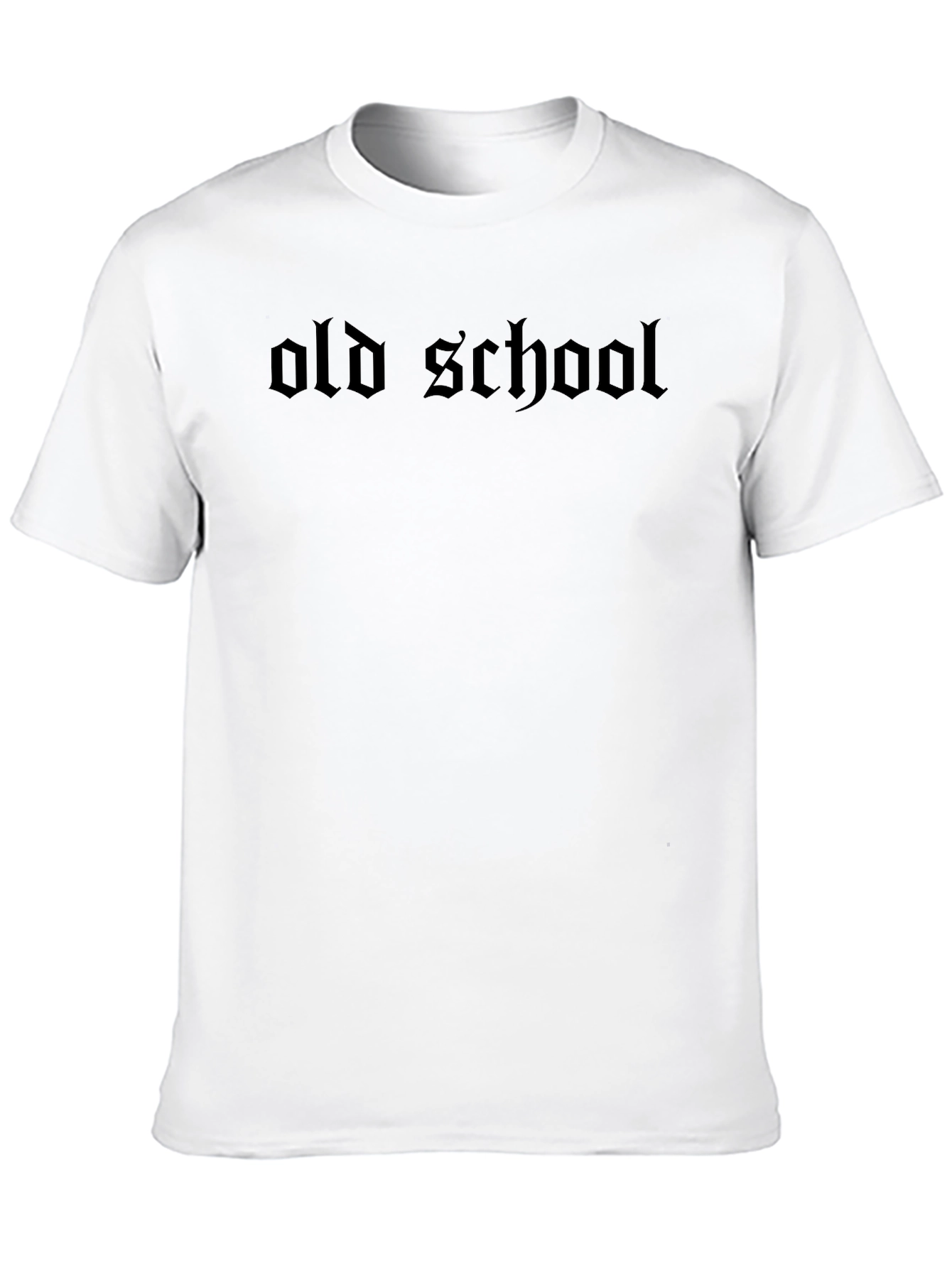 Old School Gothic Text Black T-Shirt