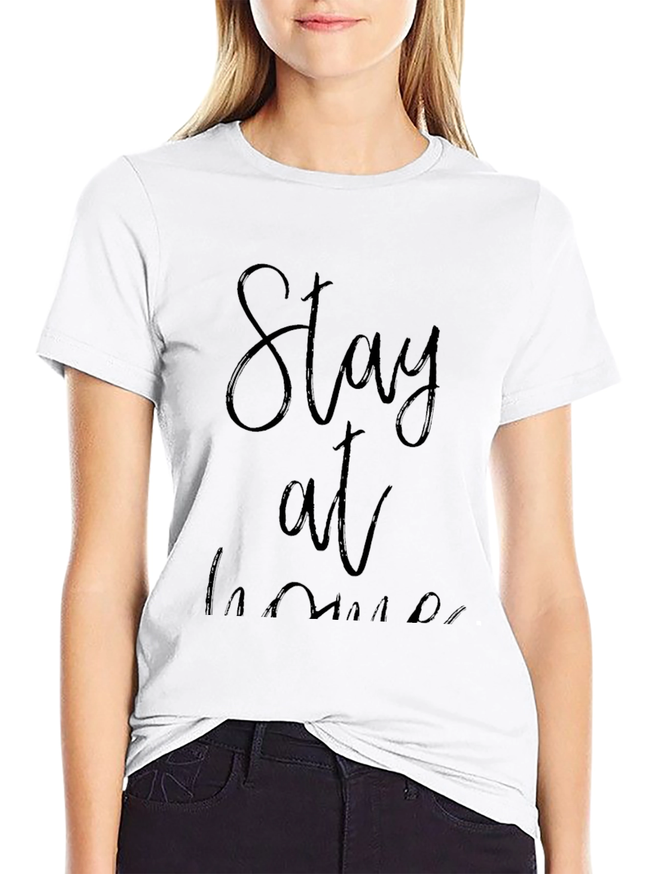 Stay at Home Black T-Shirt
