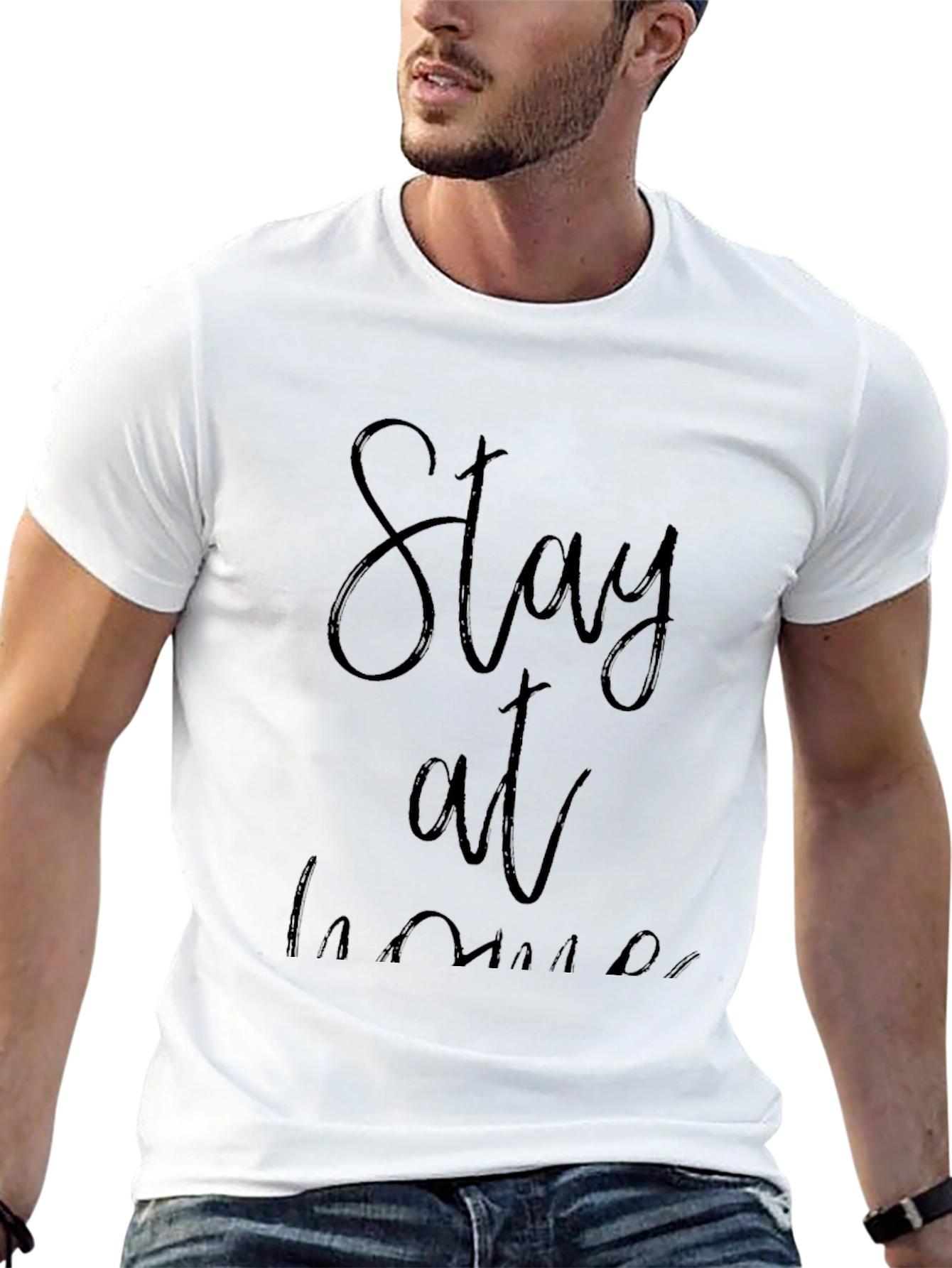 Stay at Home Black T-Shirt