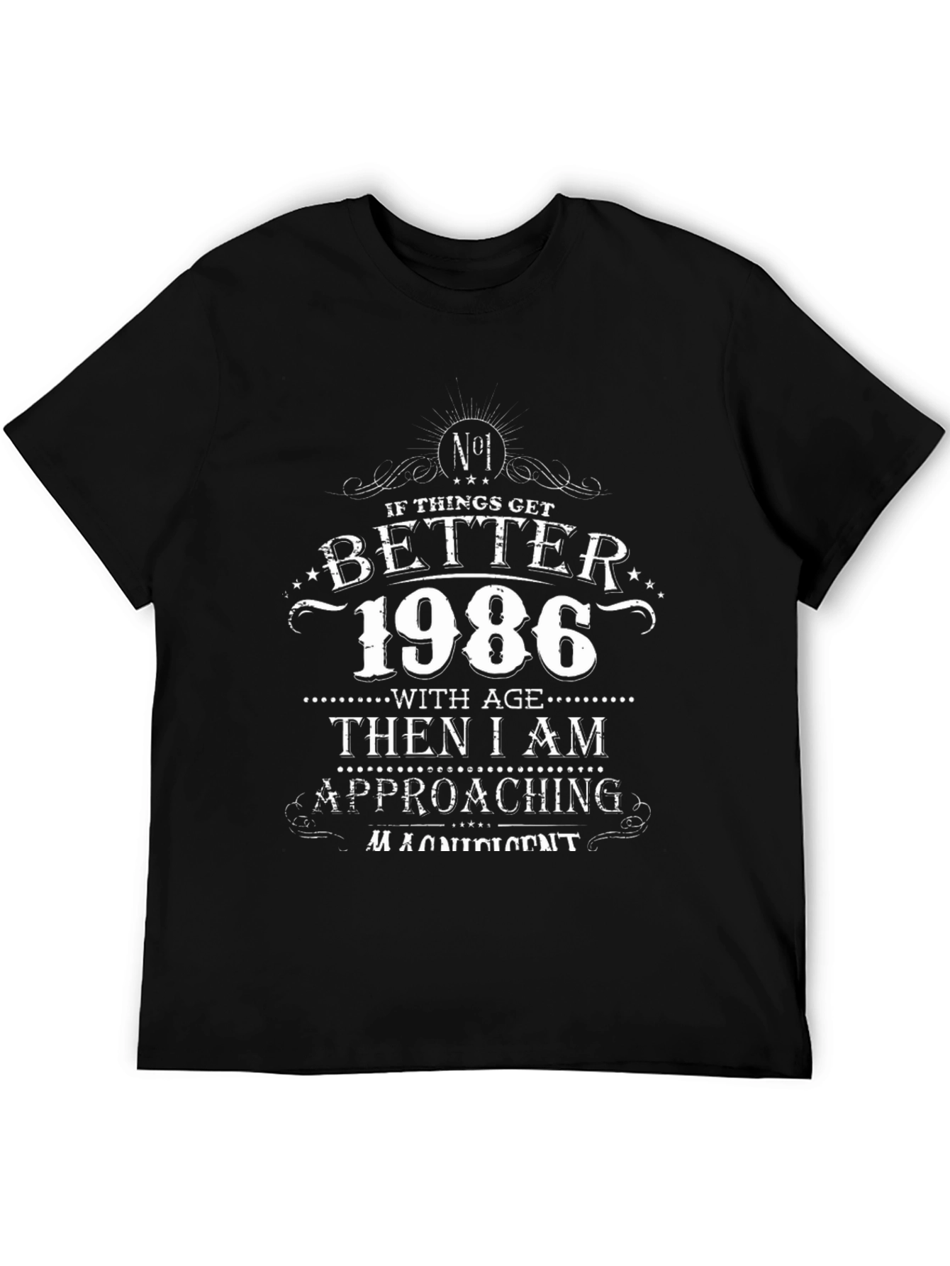 1986 Birthday T-Shirt - Aged to Perfection