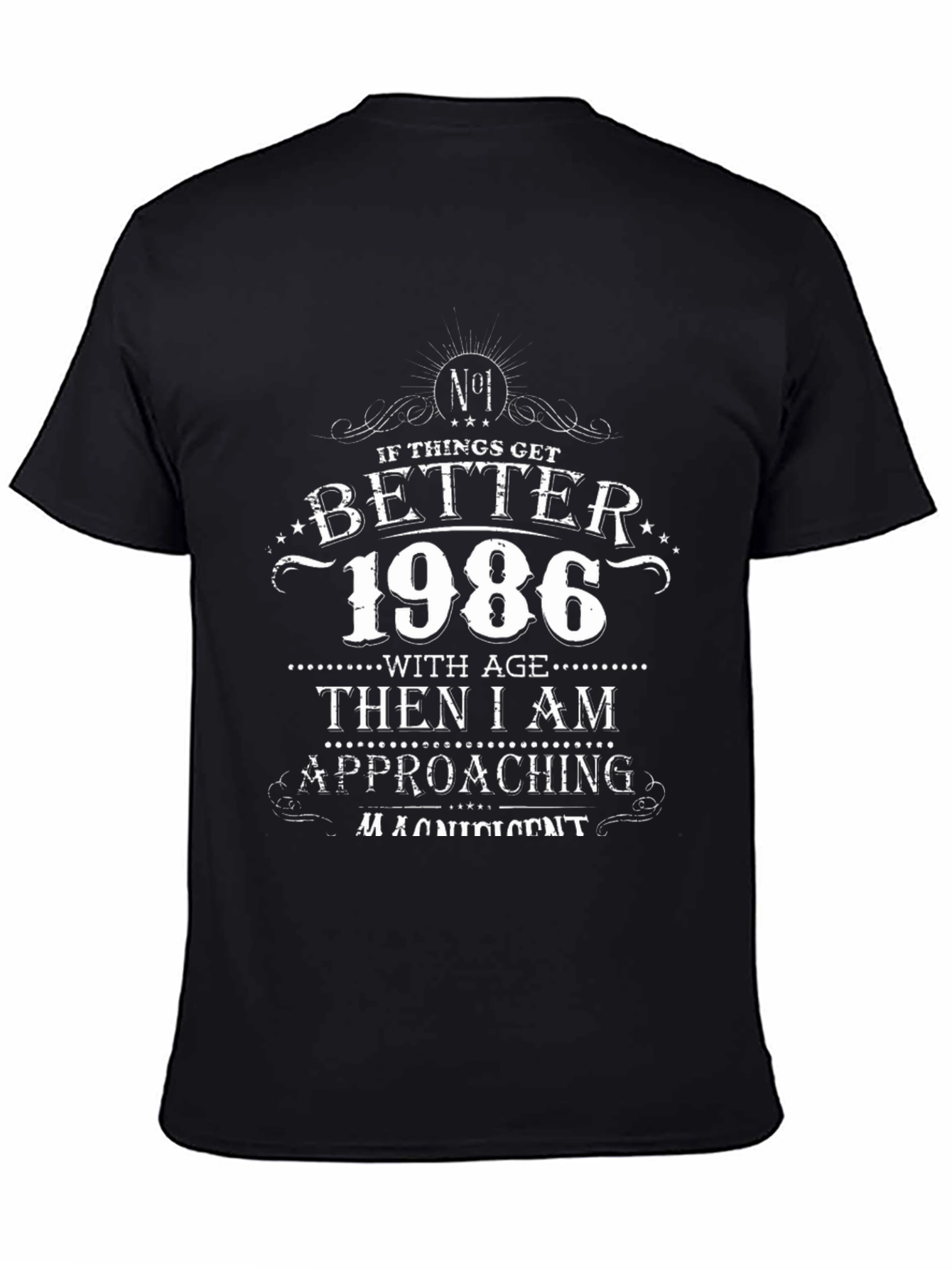 1986 Birthday T-Shirt - Aged to Perfection