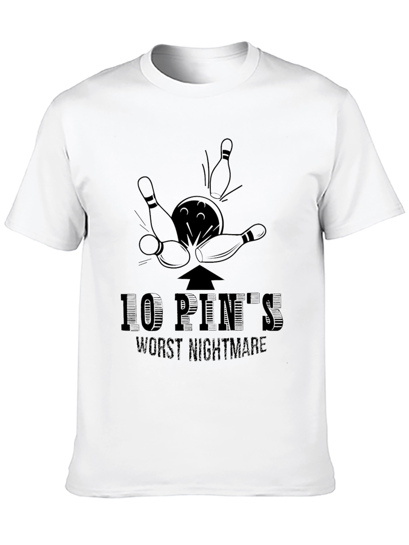 10 Pins Worst Nightmare Bowling Graphic Tee