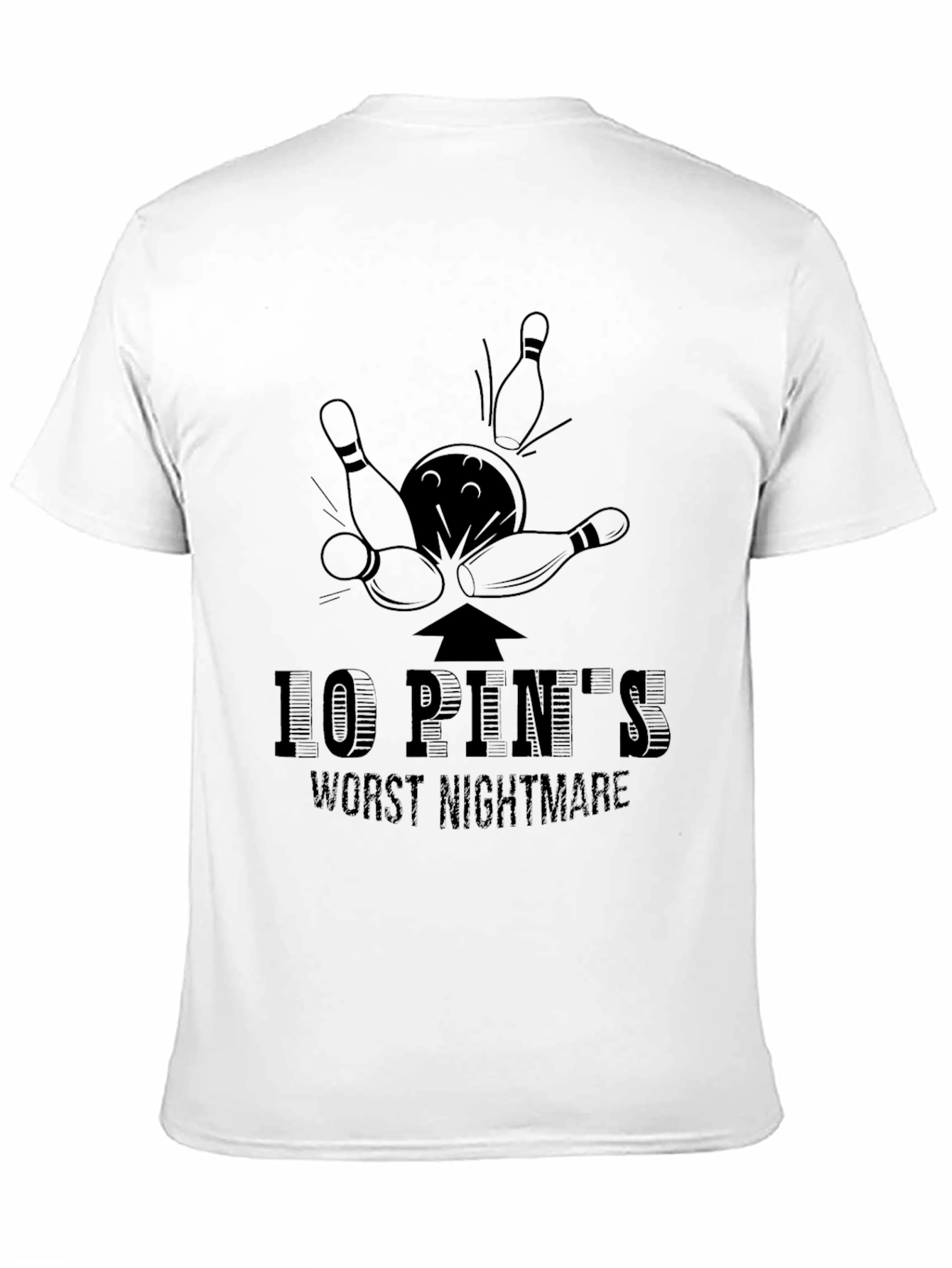 10 Pins Worst Nightmare Bowling Graphic Tee