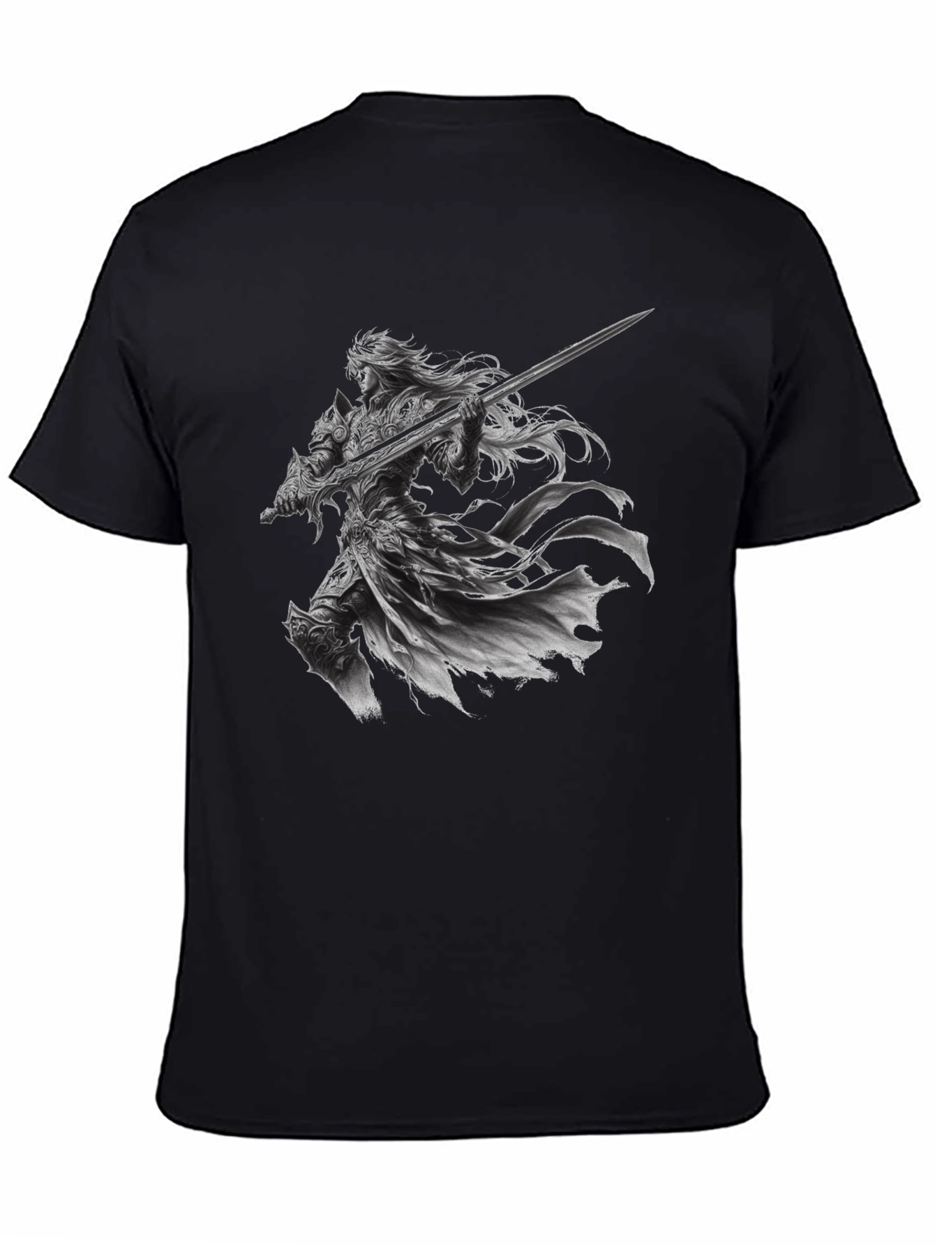 Warrior Knight Graphic Tee - Black