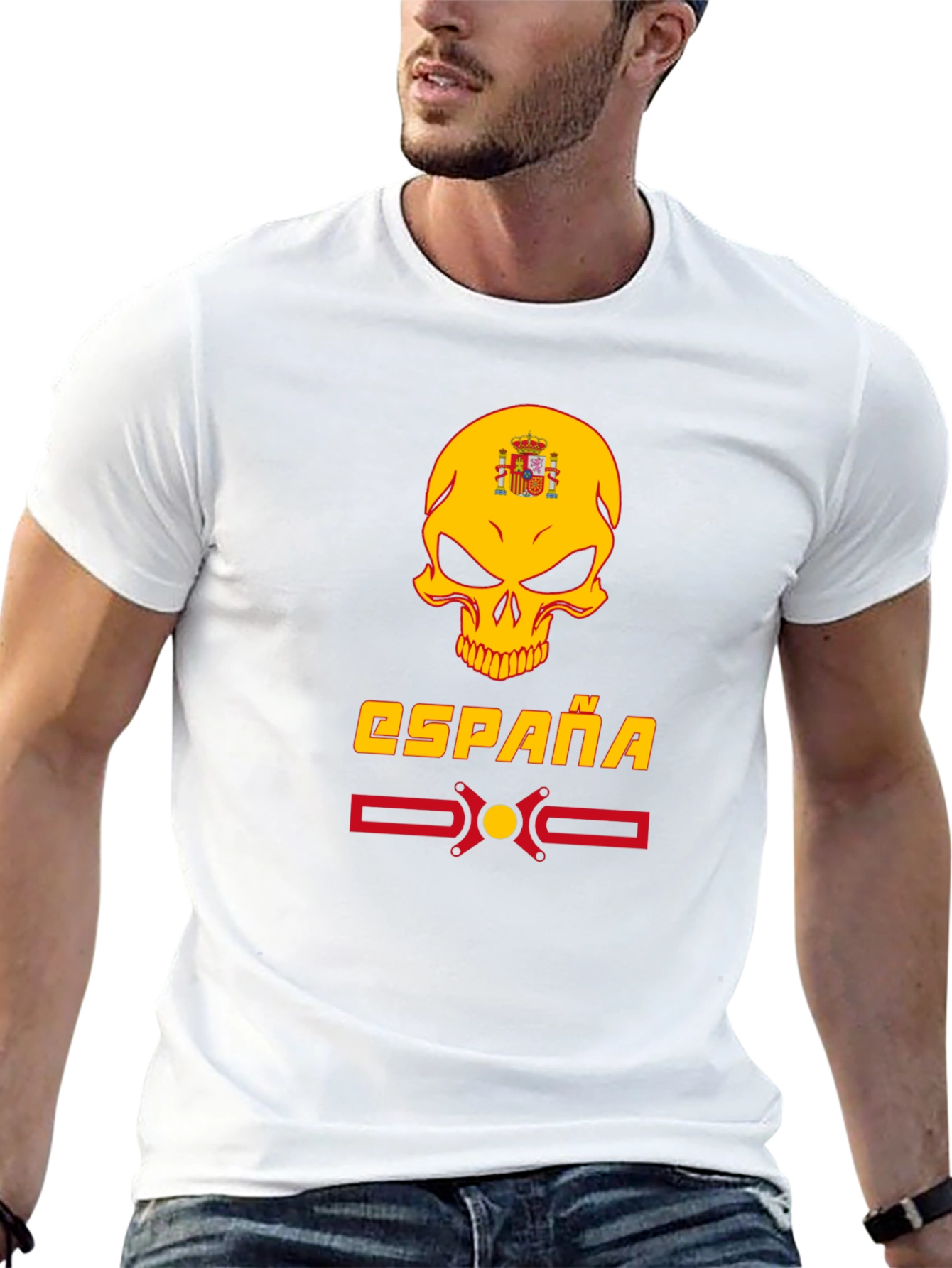 España Skull Graphic Tee - Spanish Pride T-Shirt