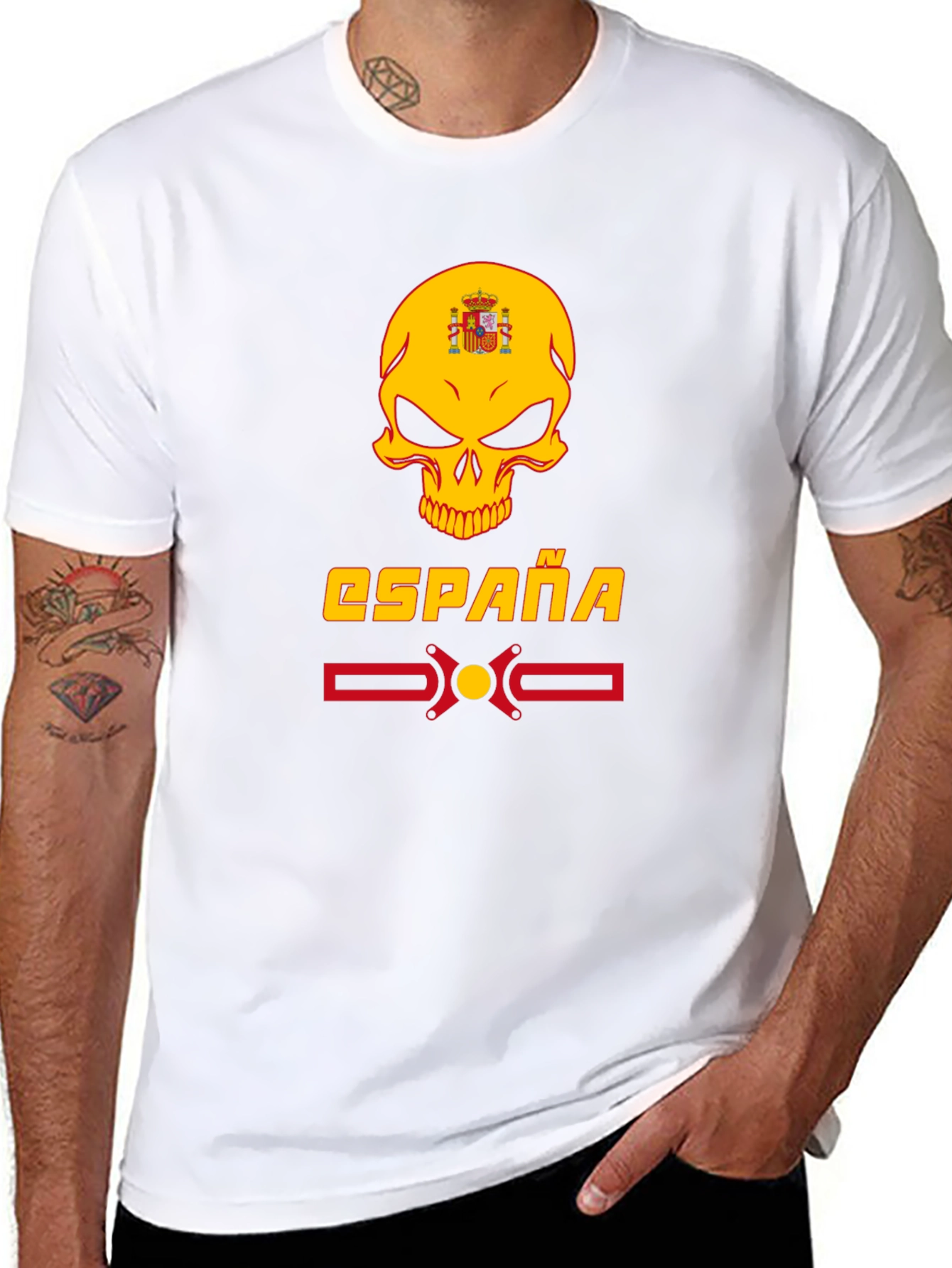 España Skull Graphic Tee - Spanish Pride T-Shirt