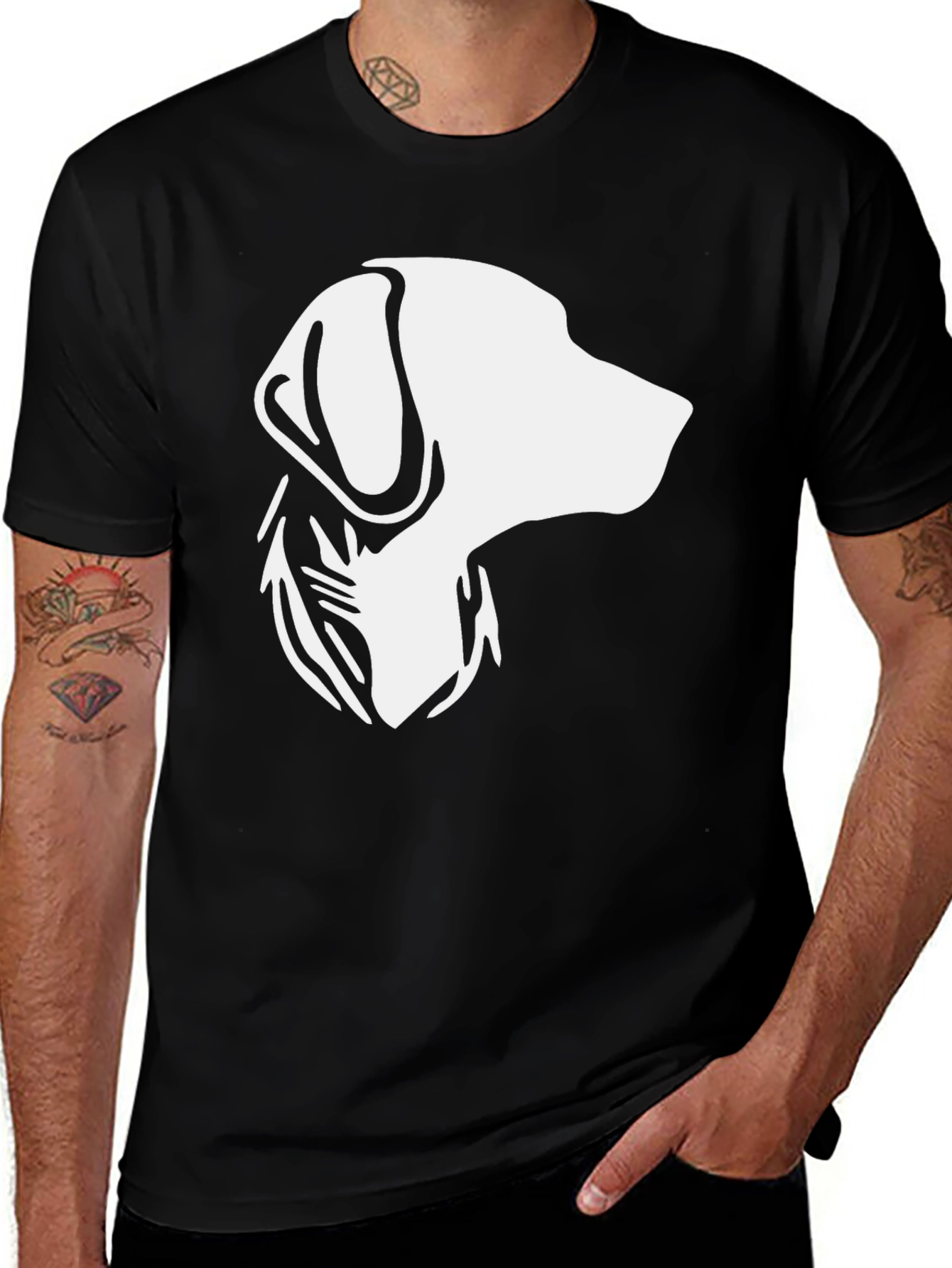 Dog Breed Silhouette Graphic T-Shirt