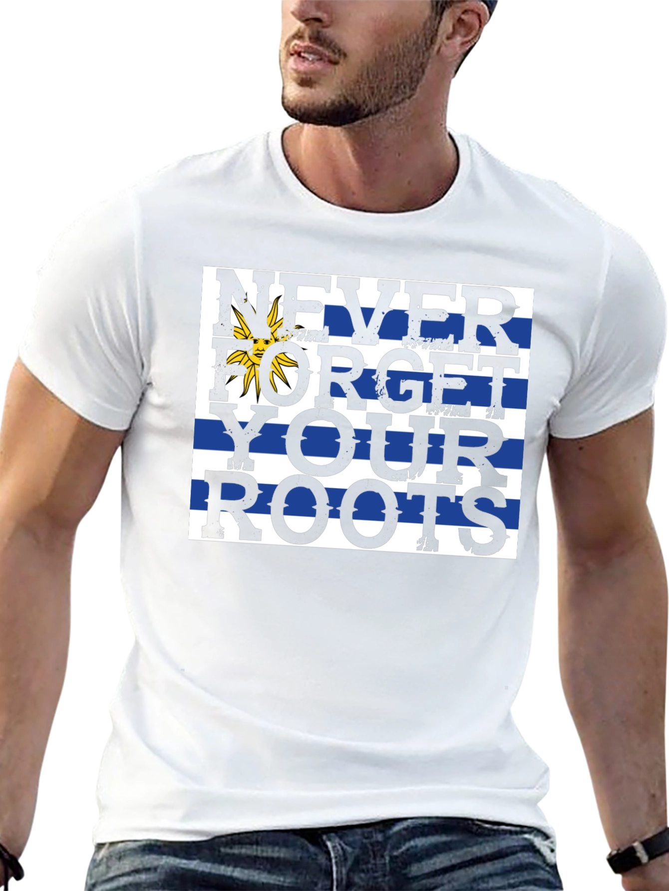 Never Forget Roots T-Shirt - Uruguay Flag Tee
