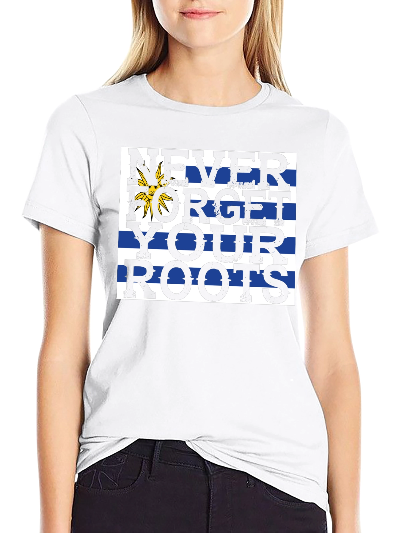 Never Forget Roots T-Shirt - Uruguay Flag Tee