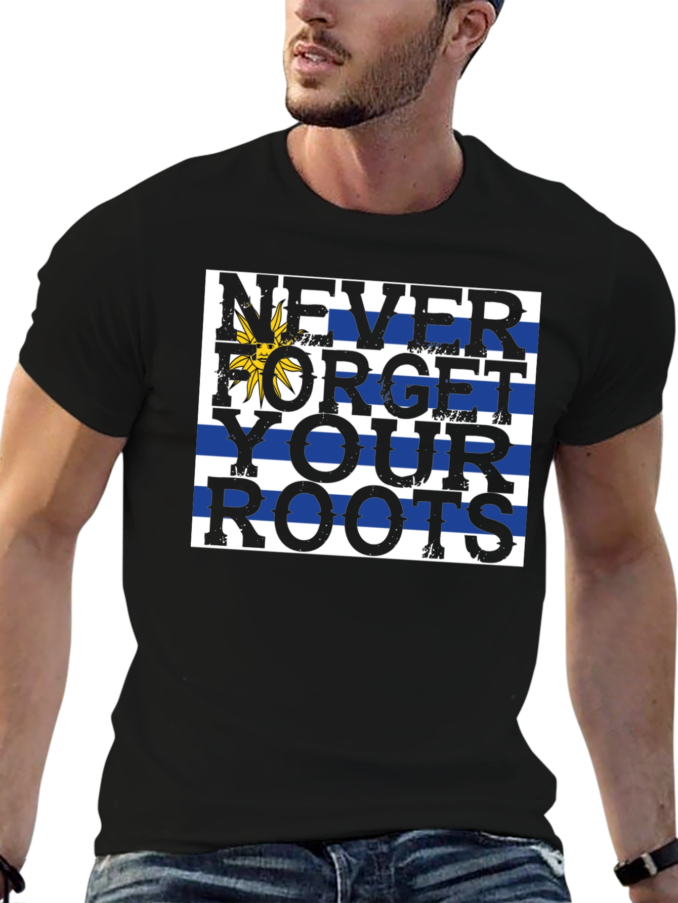 Never Forget Roots T-Shirt - Uruguay Flag Tee