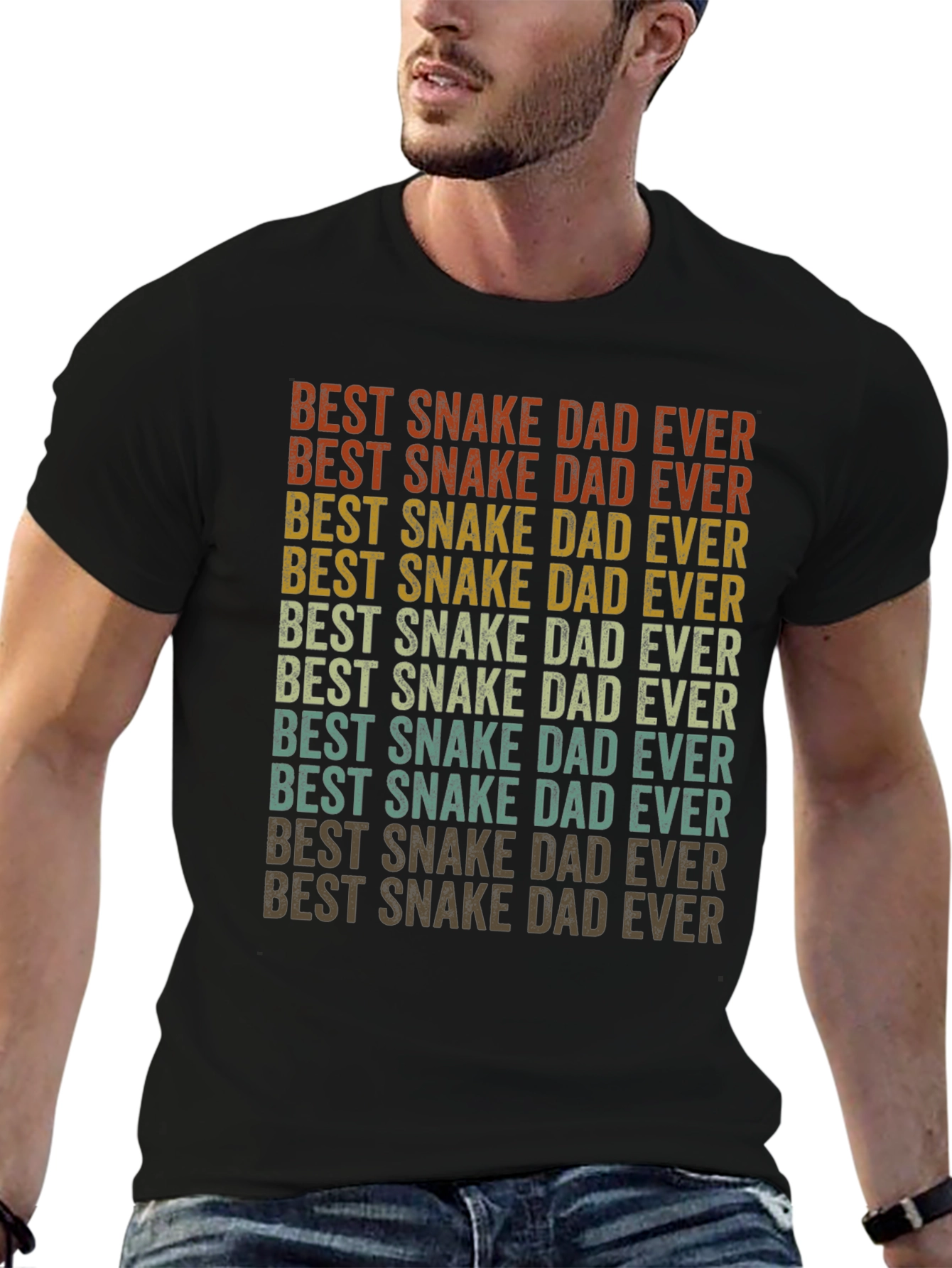 Best Snake Dad Ever Retro T-Shirt