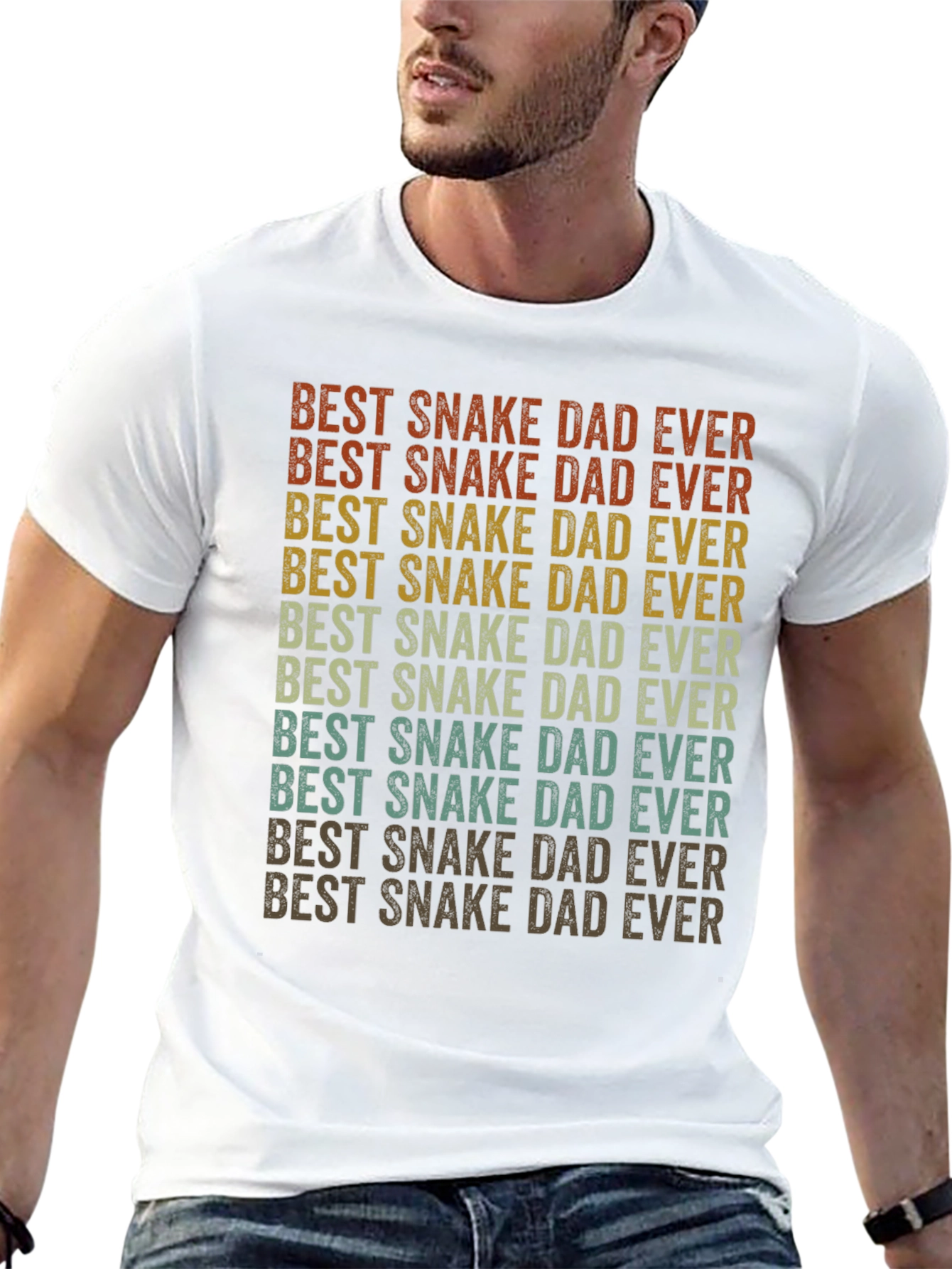 Best Snake Dad Ever Retro T-Shirt