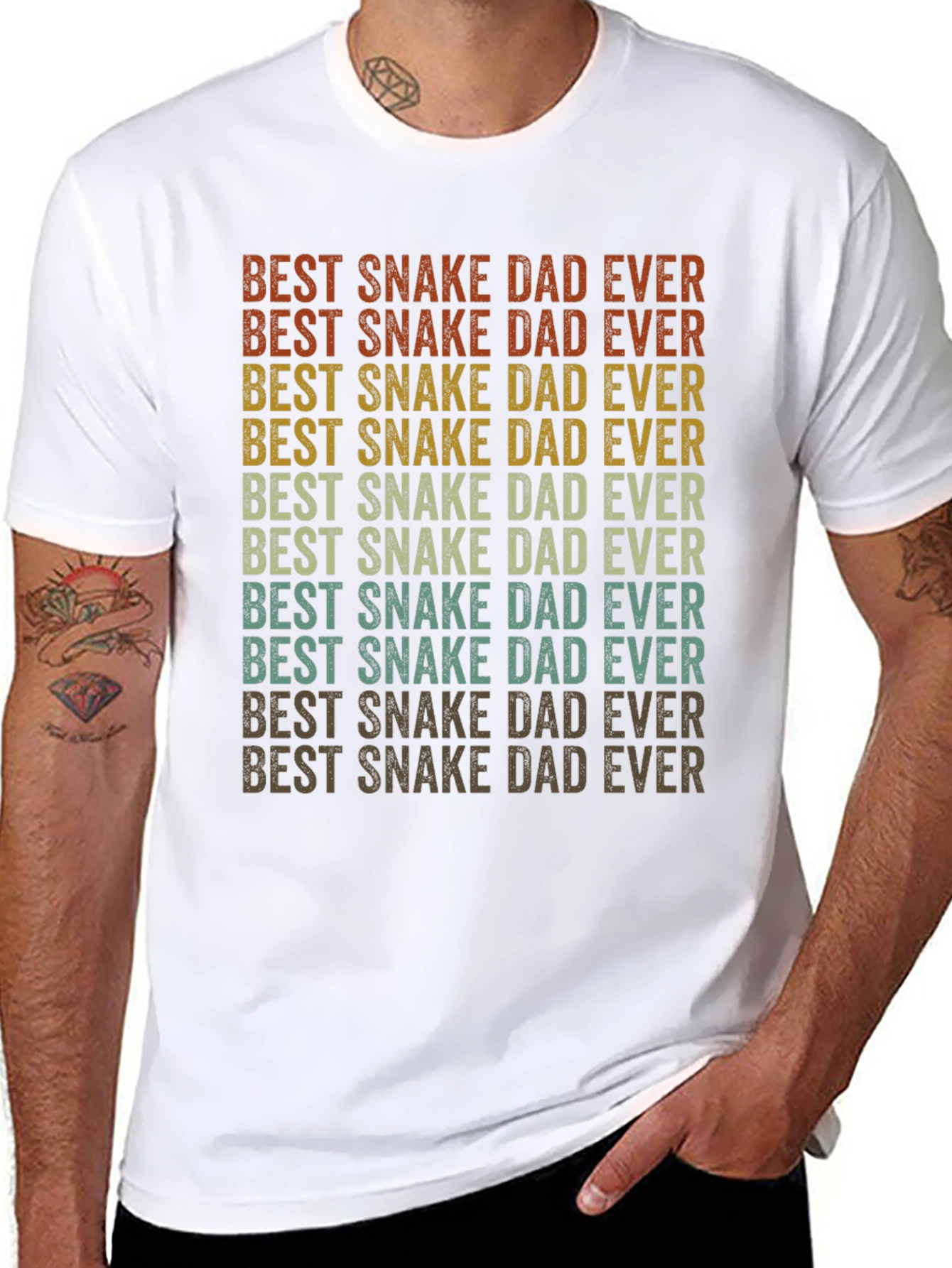 Best Snake Dad Ever Retro T-Shirt