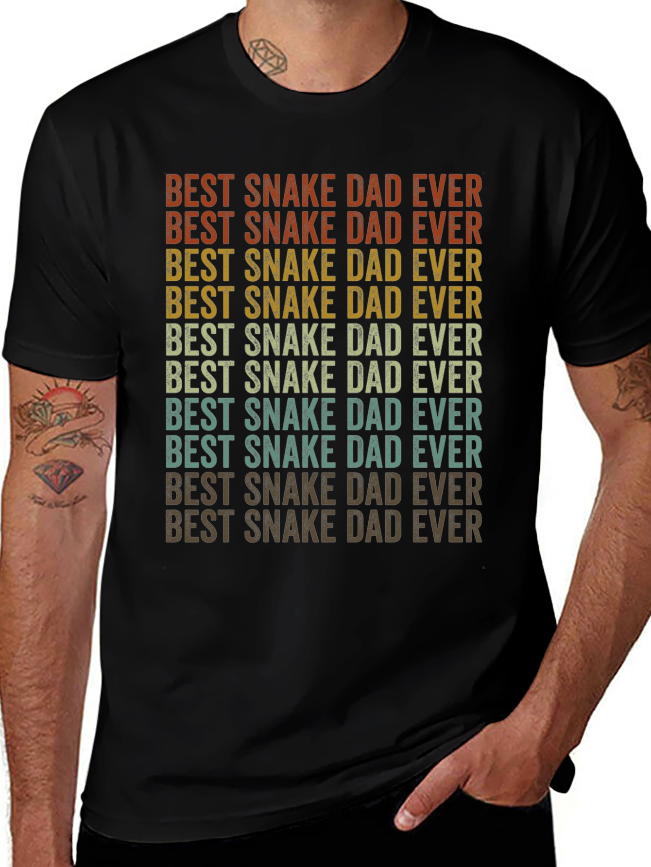 Best Snake Dad Ever Retro T-Shirt