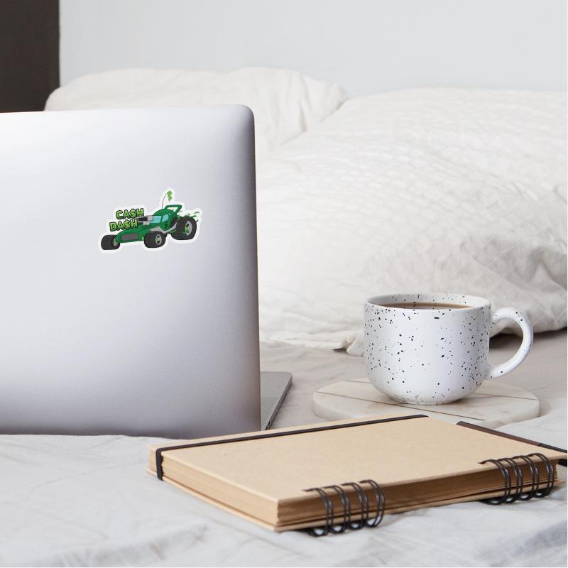 "Cash Dash" Green Dune Buggy Cartoon Beach Buggy