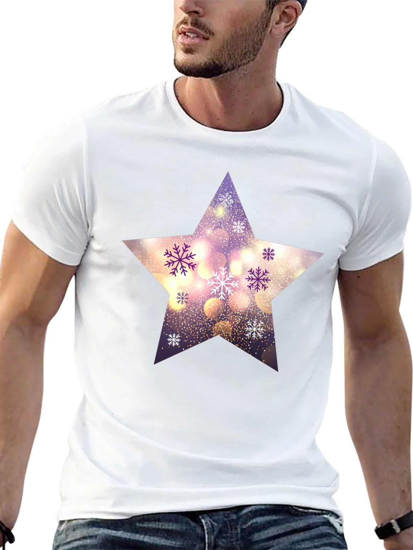 Festive Star Snowflake Graphic Tee