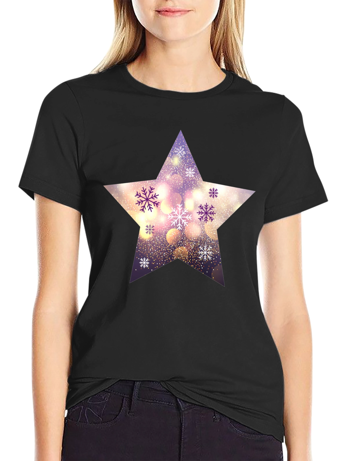 Festive Star Snowflake Graphic Tee