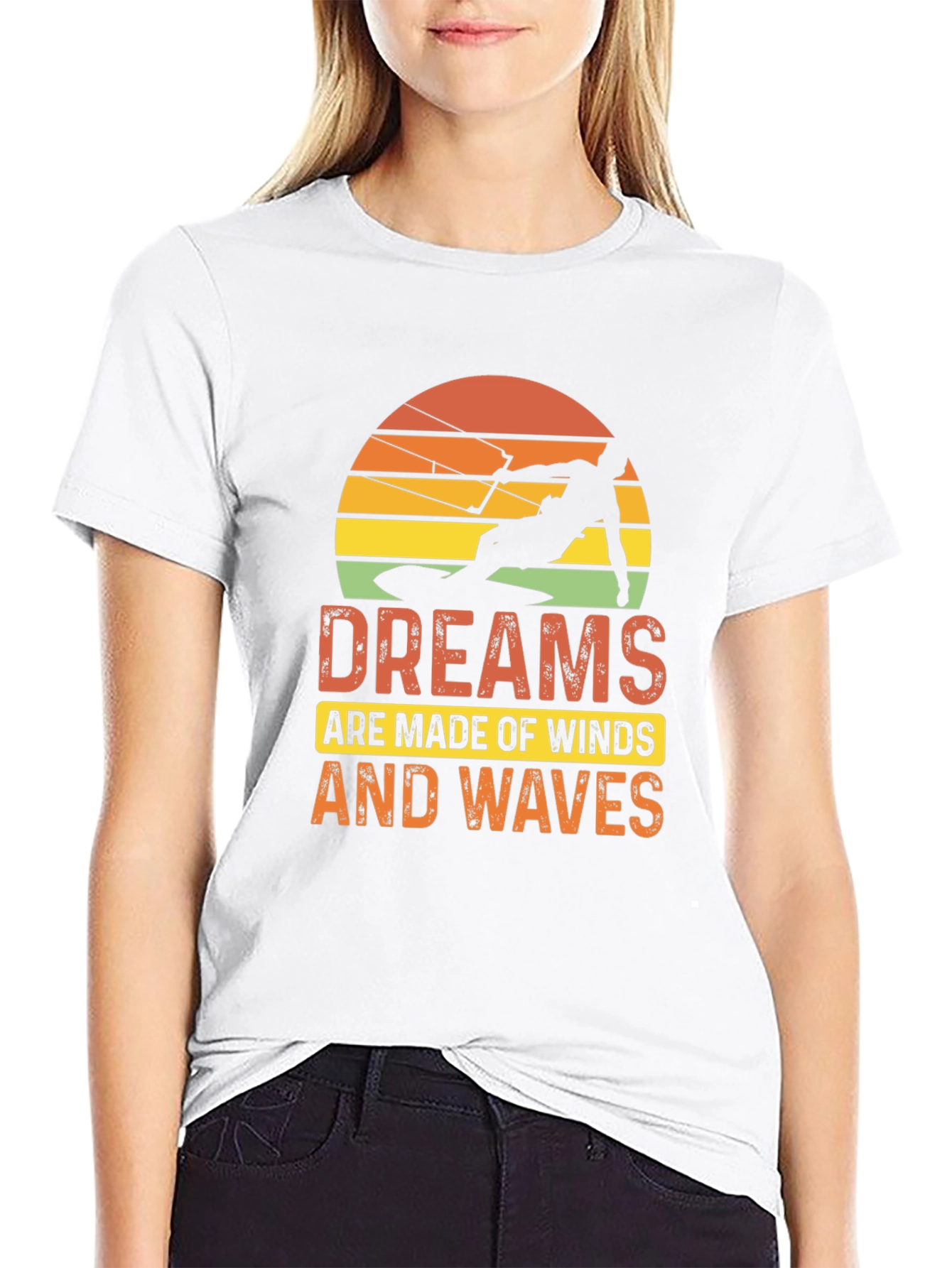 Dreams of Winds and Waves Kitesurfing Graphic Tee