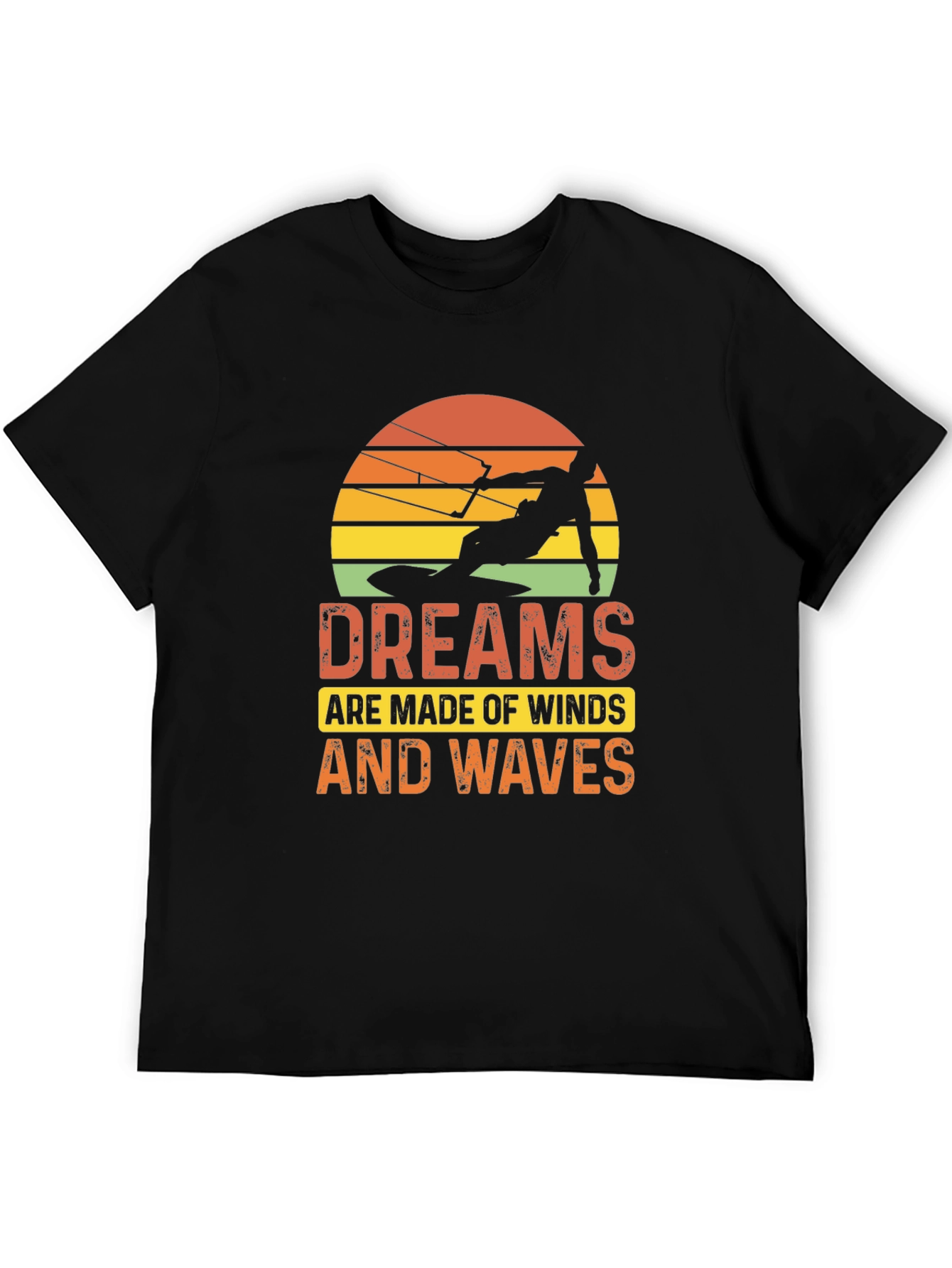 Dreams of Winds and Waves Kitesurfing Graphic Tee