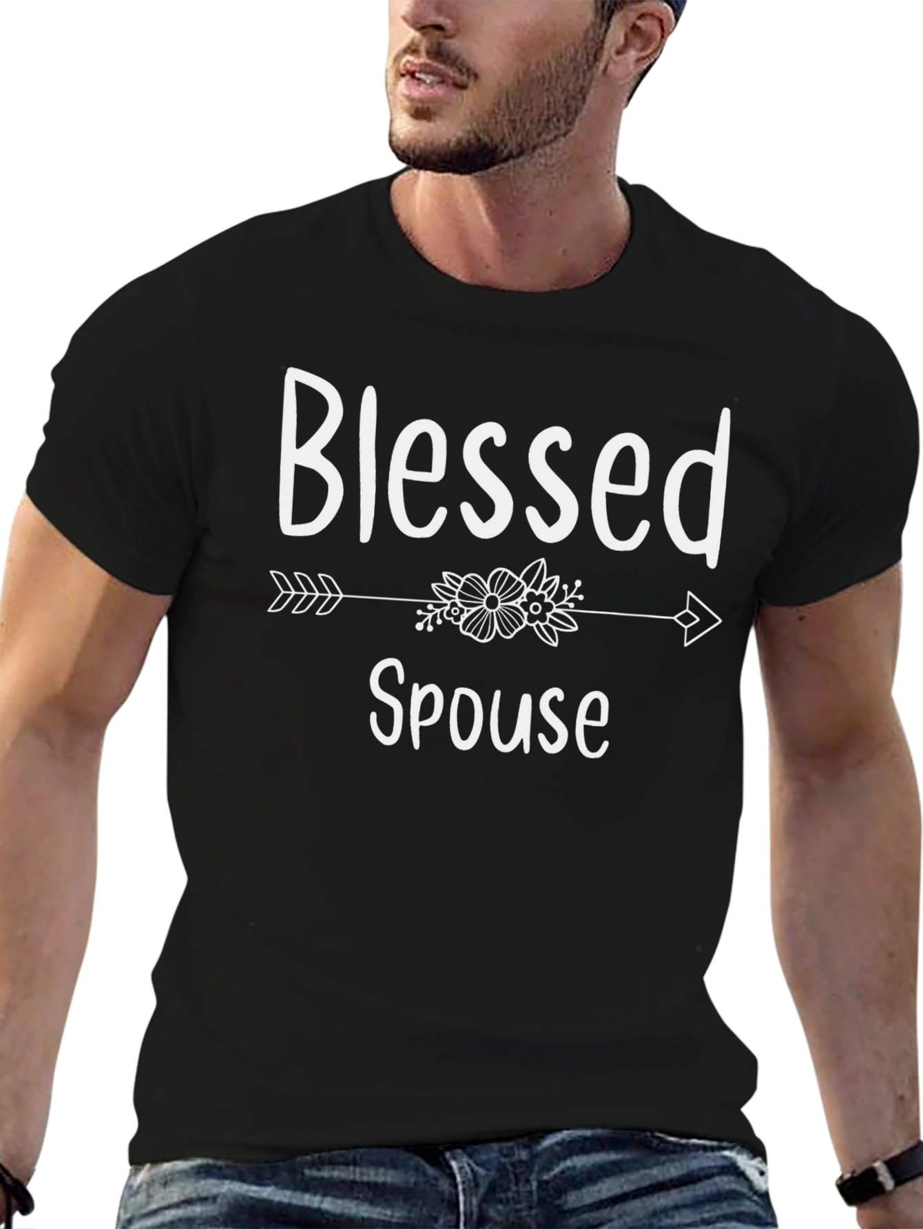 Blessed Spouse Graphic Tee - Black
