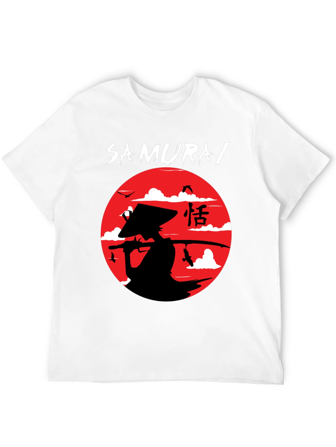 Samurai Graphic Print T-Shirt - Cotton Blend