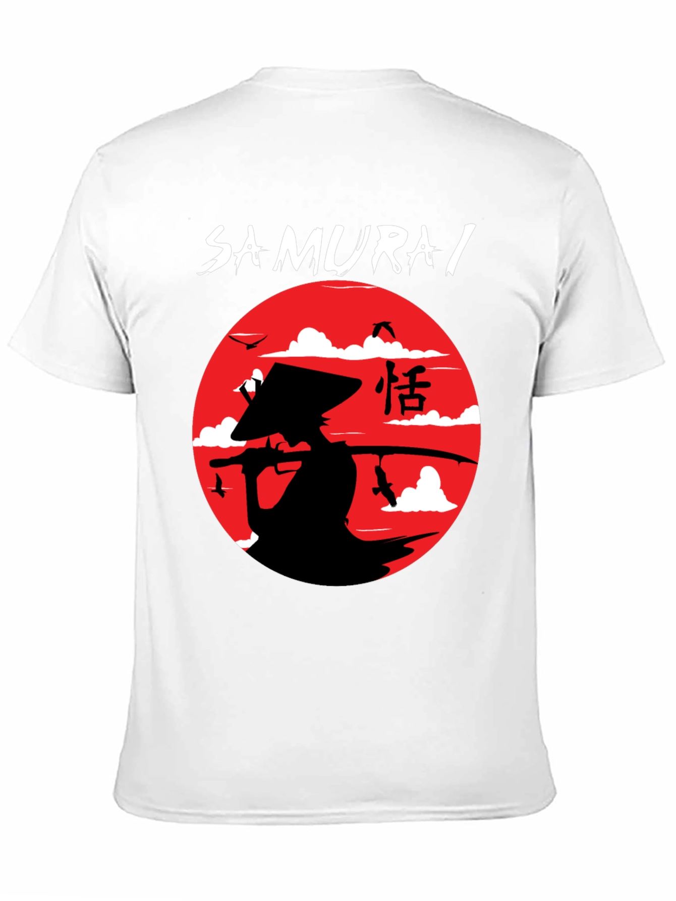 Samurai Graphic Print T-Shirt - Cotton Blend