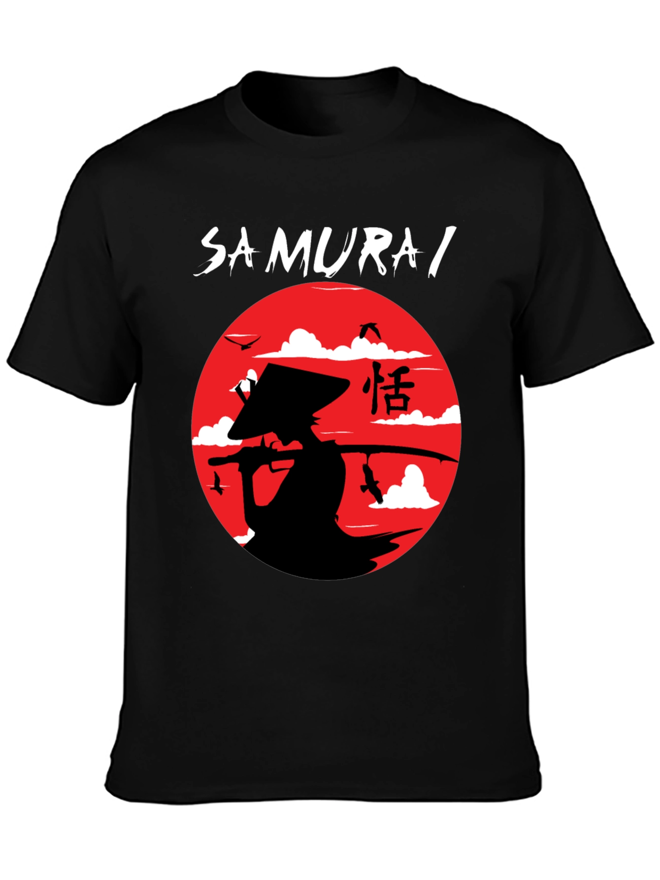Samurai Graphic Print T-Shirt - Cotton Blend
