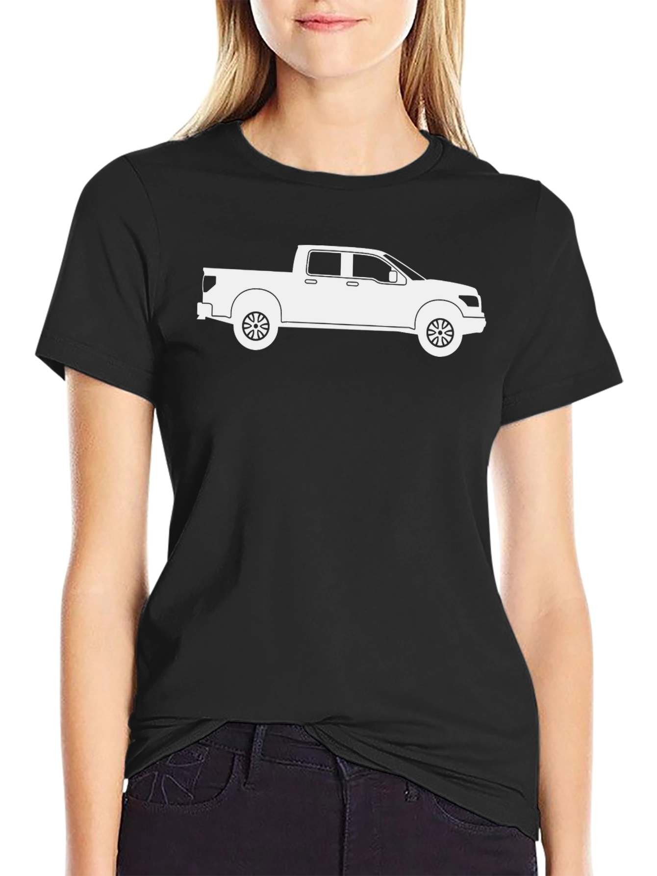 Truck Graphic Tee - Black Cotton Comfort