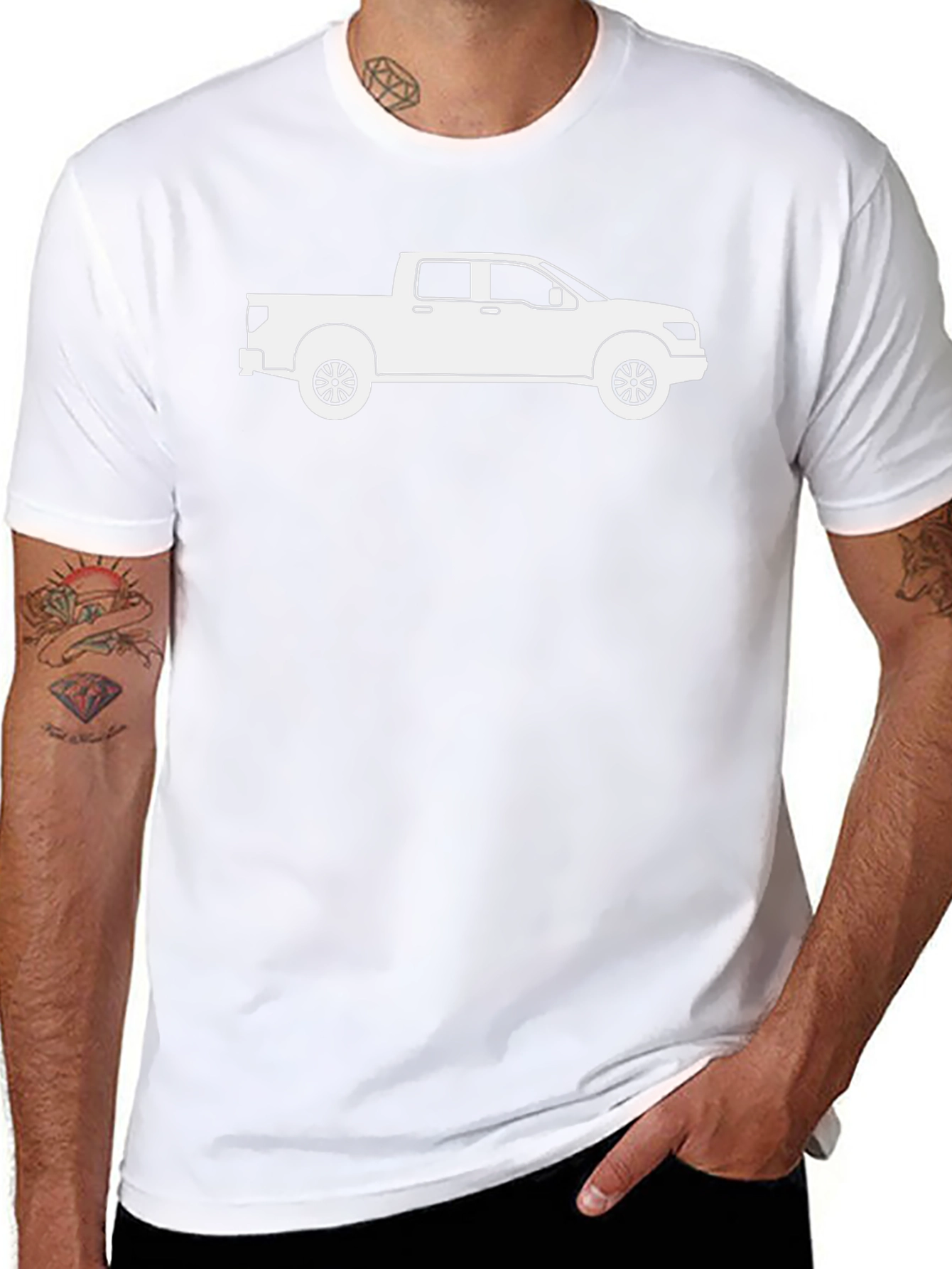 Truck Graphic Tee - Black Cotton Comfort