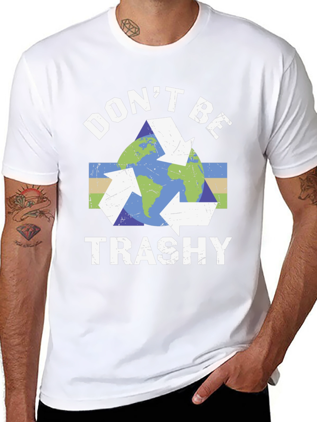 Eco-Friendly Dont Be Trashy Graphic T-Shirt