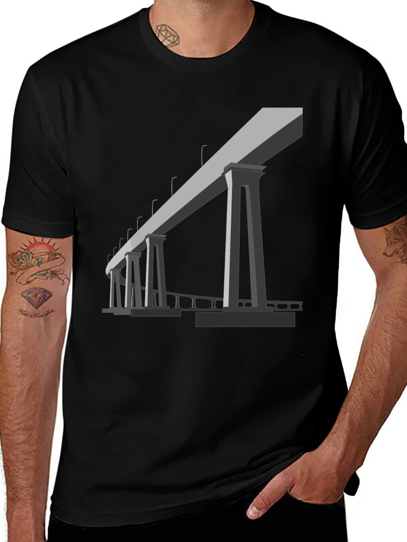 Bridge Graphic T-Shirt - Modern Design