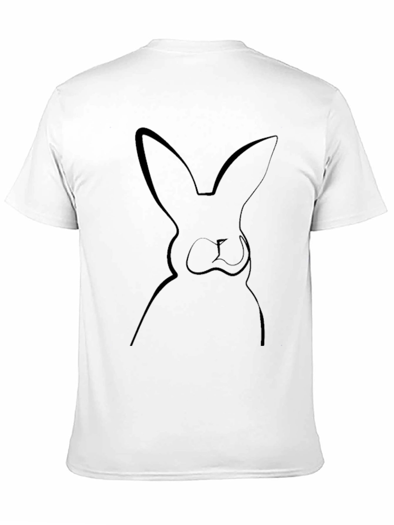 Black Bunny Outline Graphic Tee